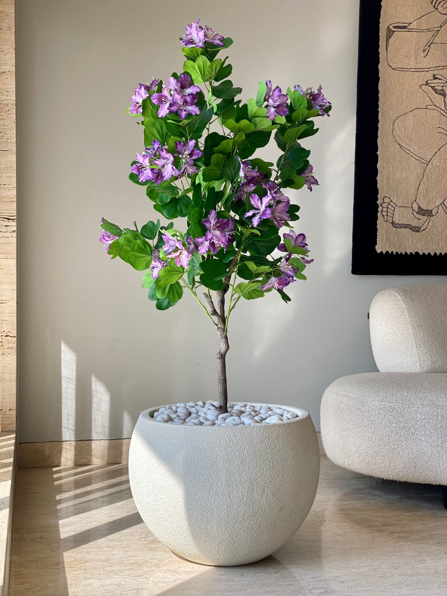 Artificial Lilac Bauhinia Plant - 5 Feet
