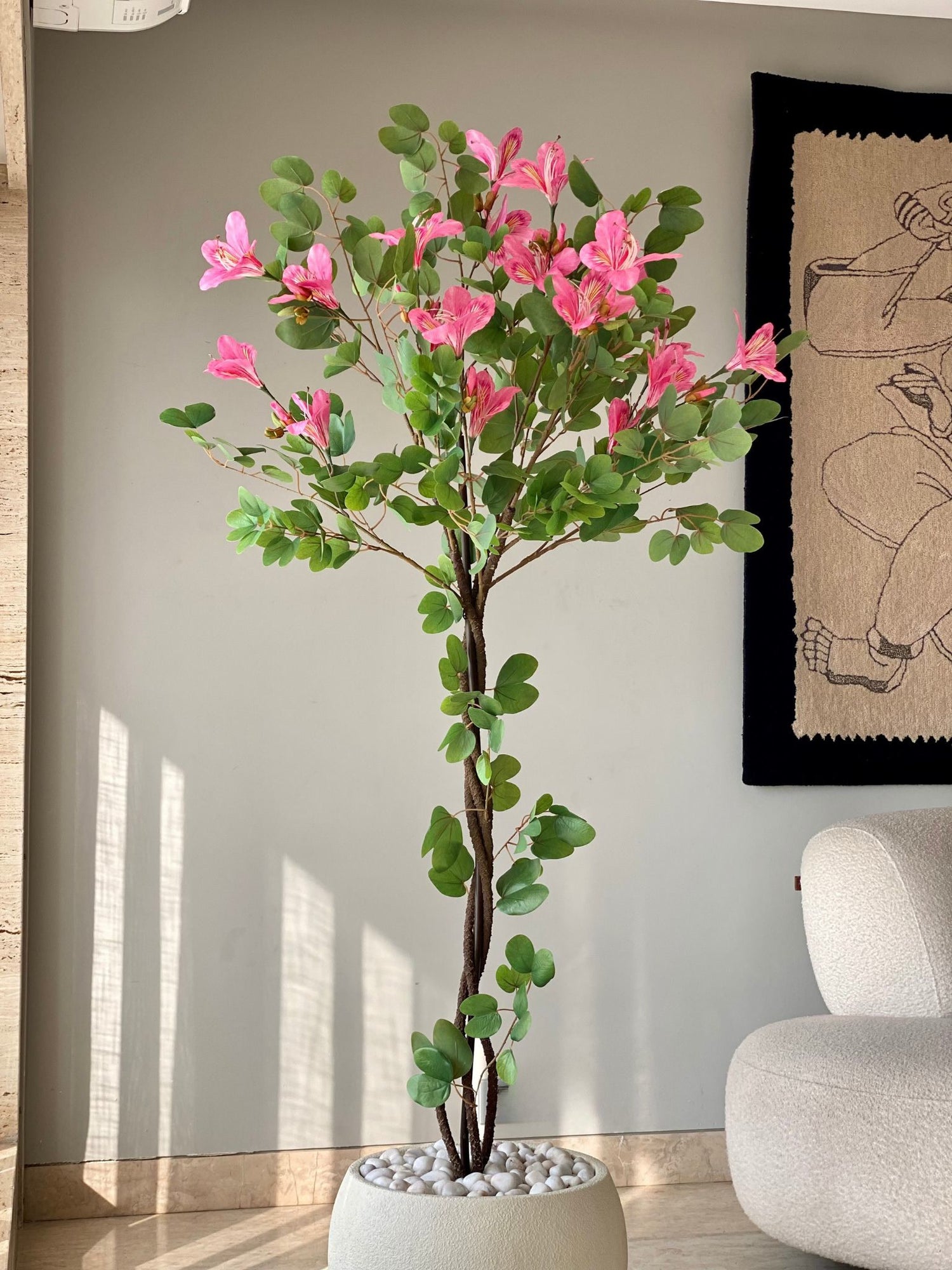 Artificial Pink Bauhinia Plant - 6 Feet
