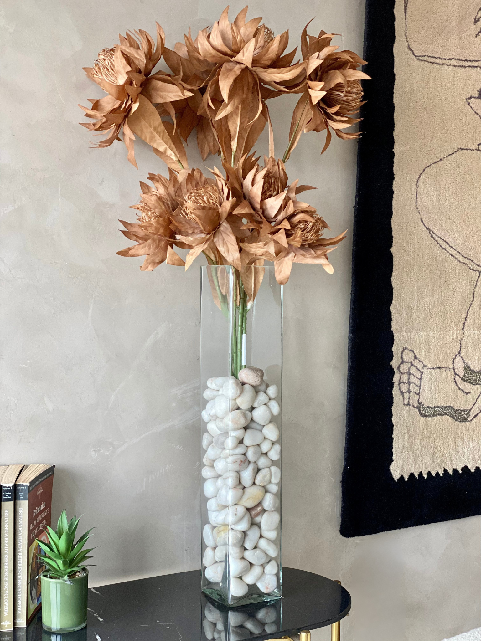 Artificial Portea Flower Stem - (One Stem) Brown