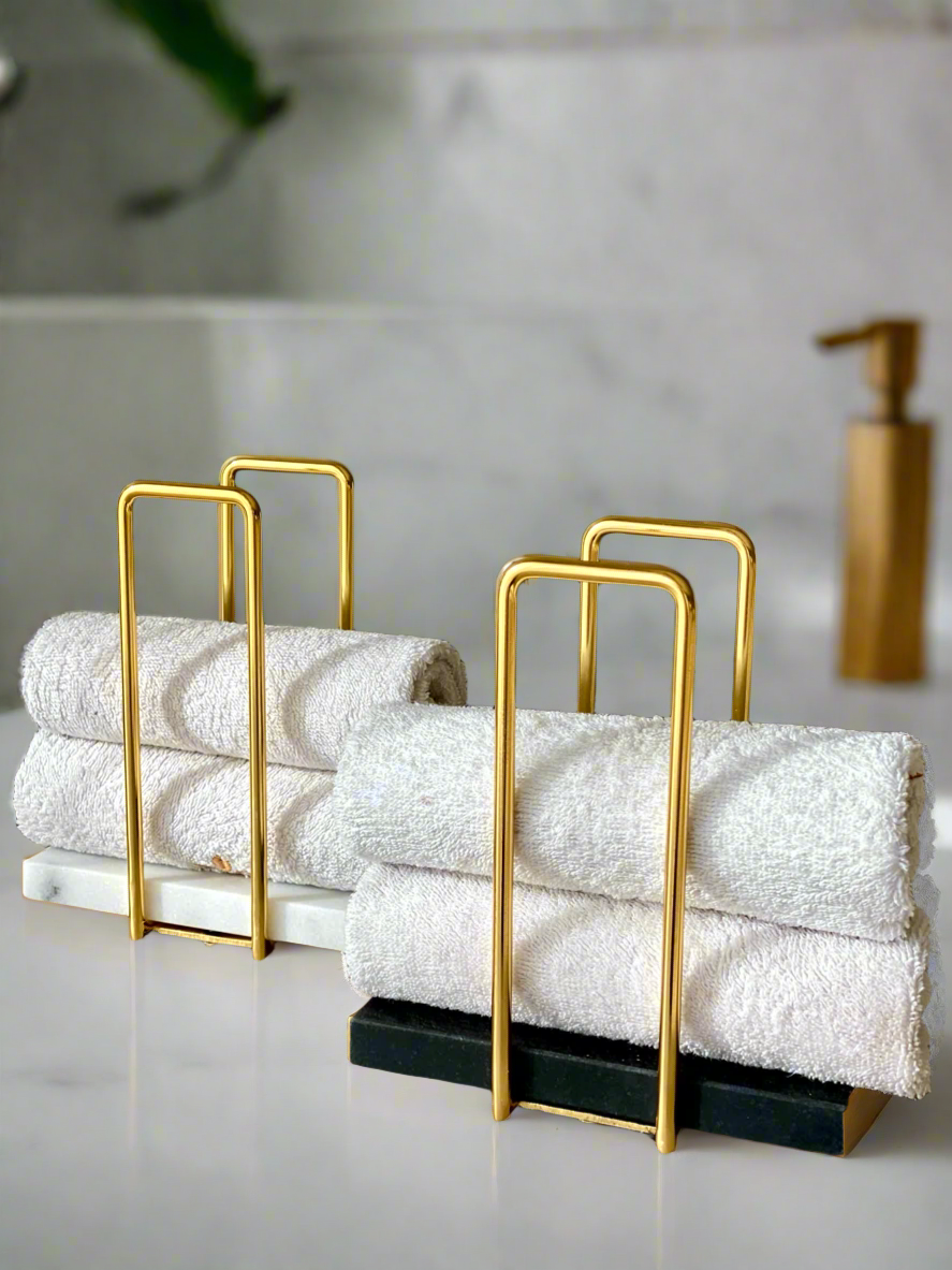 Imperial Napkin Holder - White & Gold