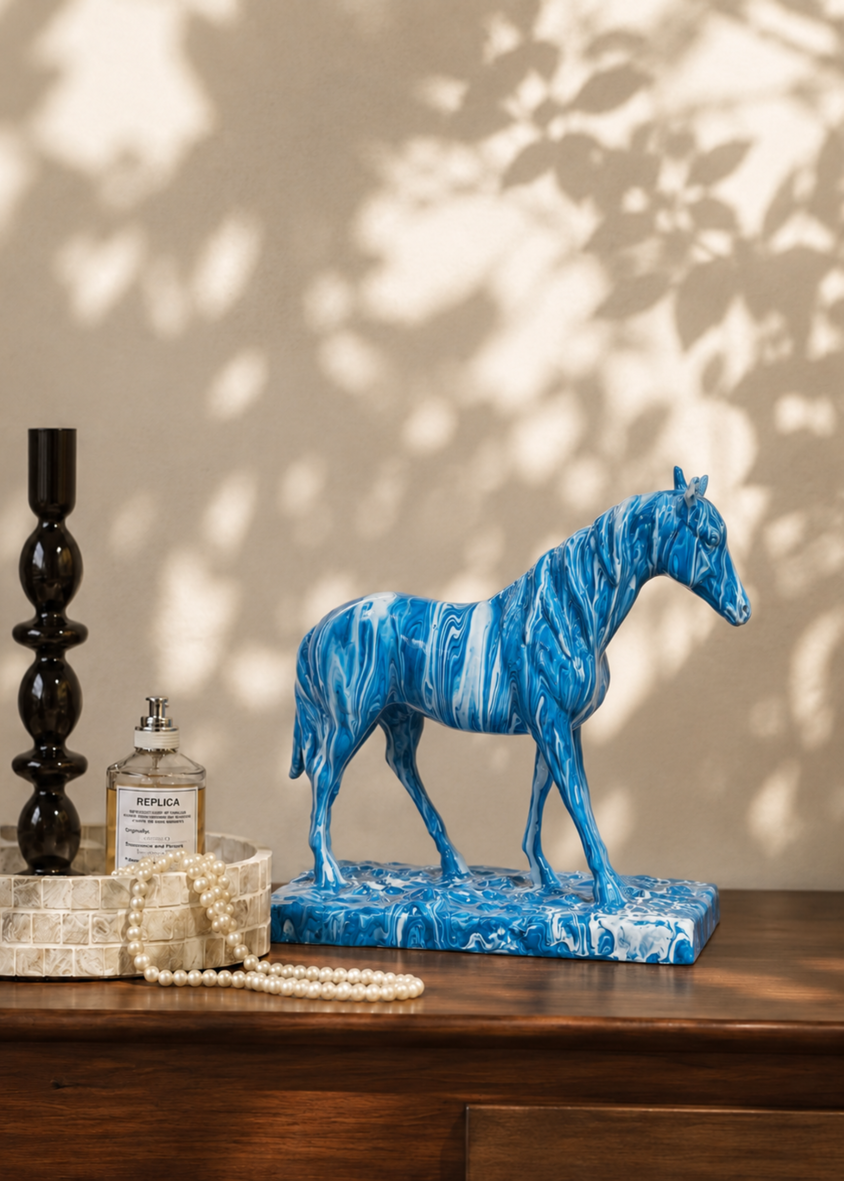 Horse Muse Artefact - Blue & White