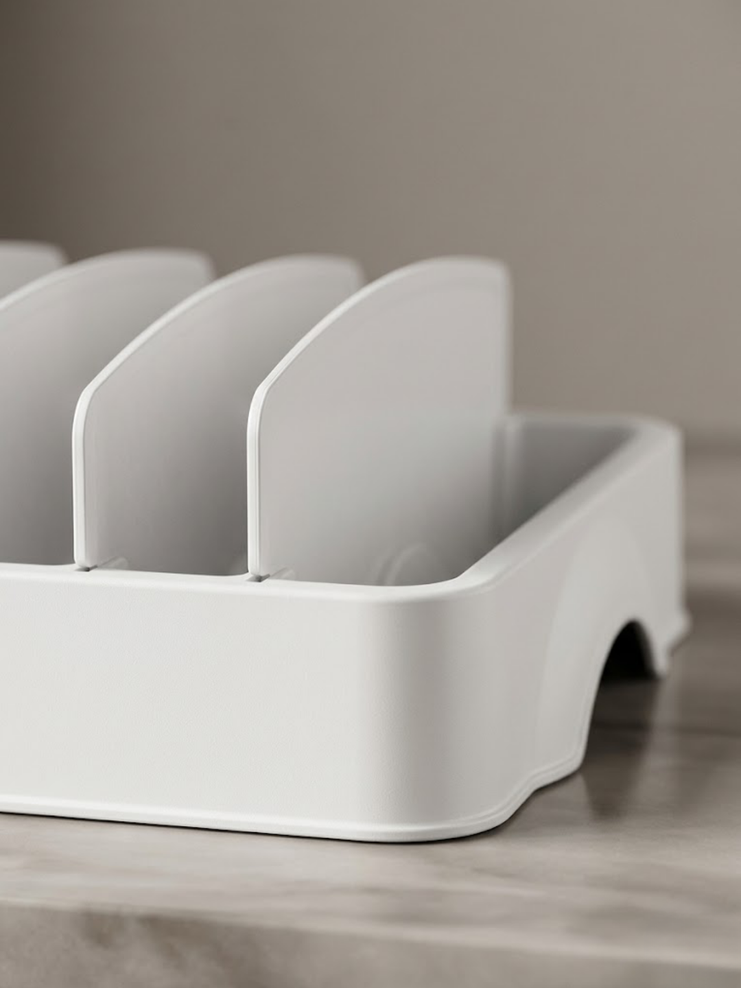 Food Container Lid Organizer - White