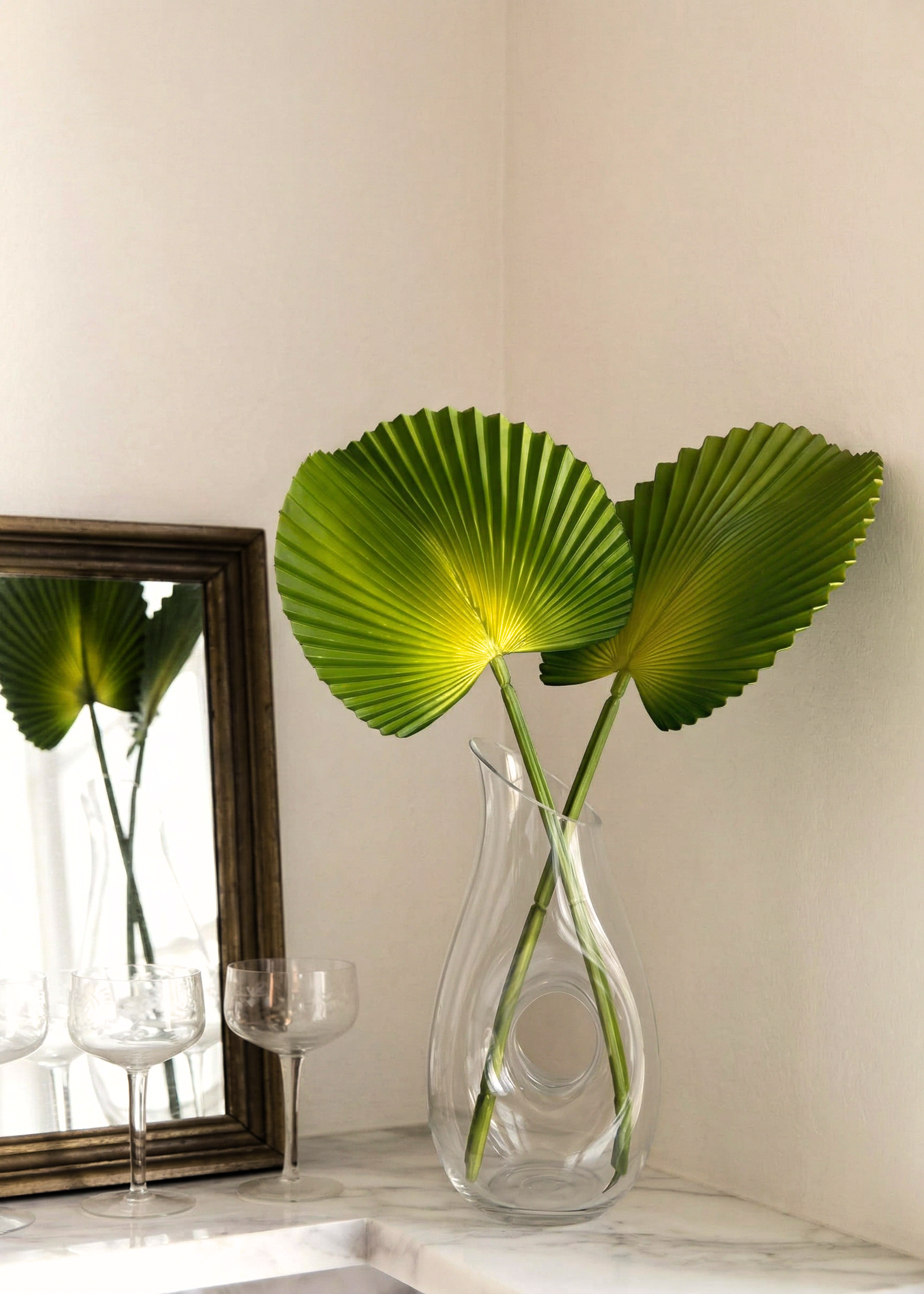 Artificial Fam Palm Sticks - Set of 2