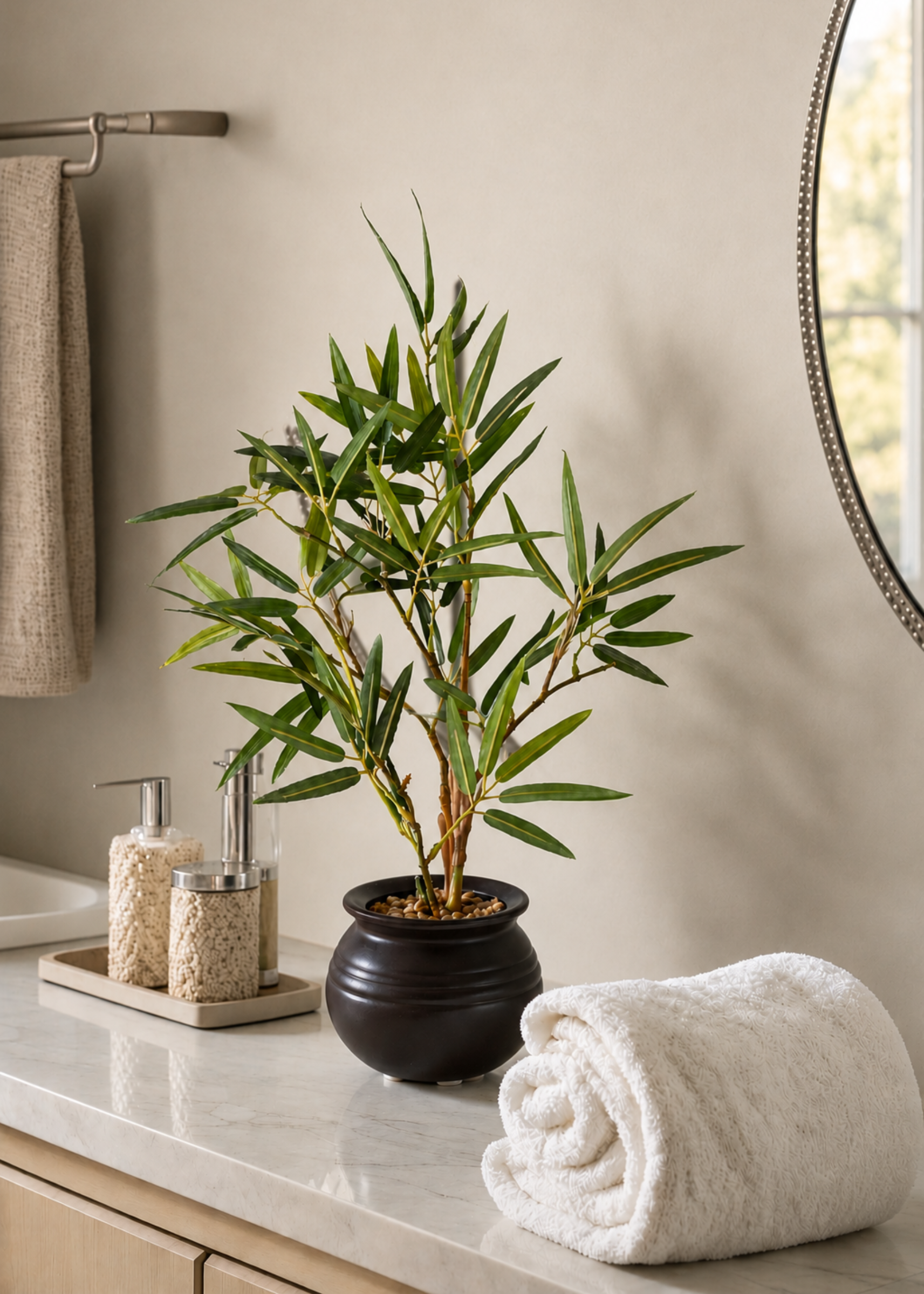 Artificial Lucky Bamboo Bonsai Plant