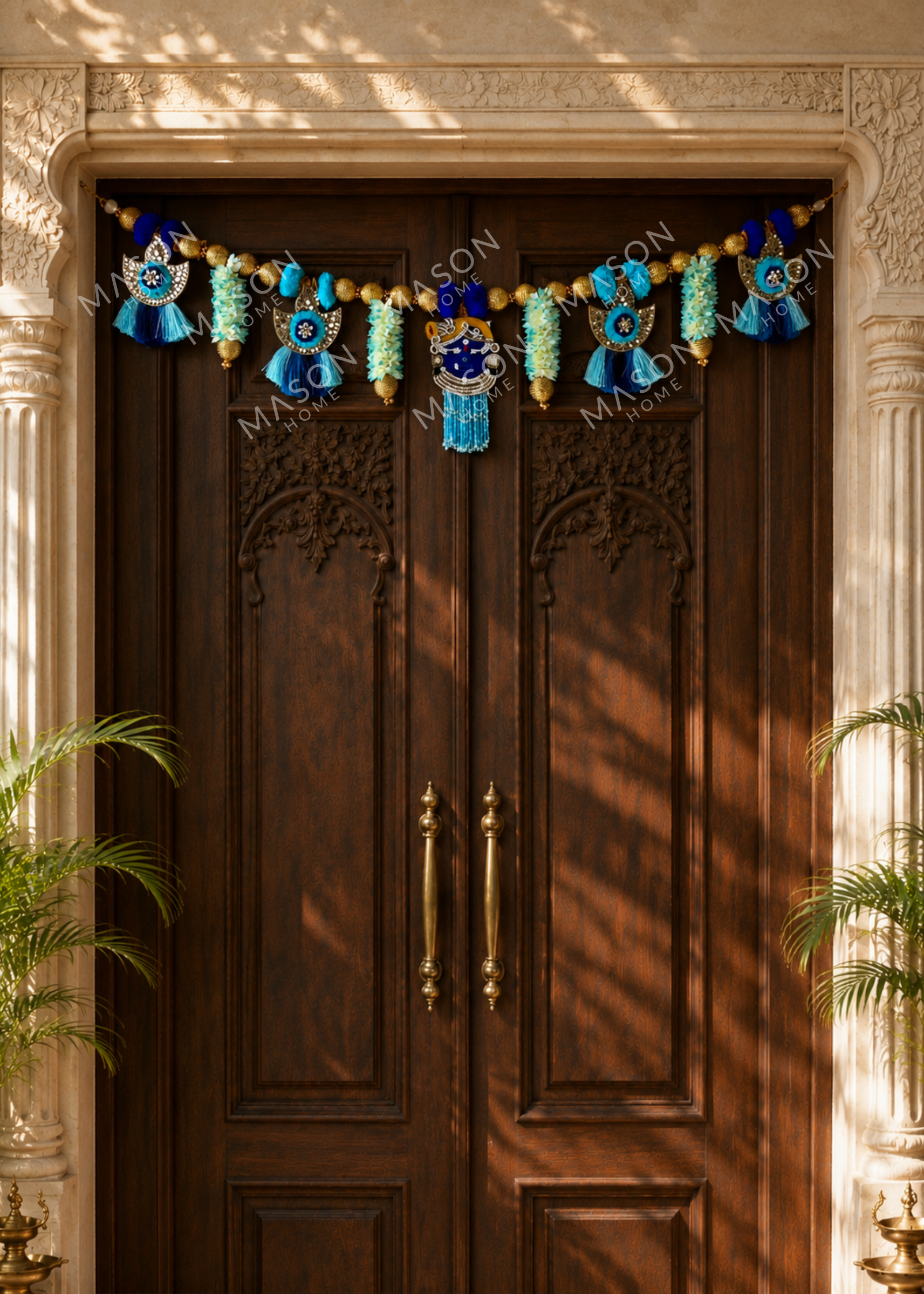 Festive Nathdwara Blue Toran