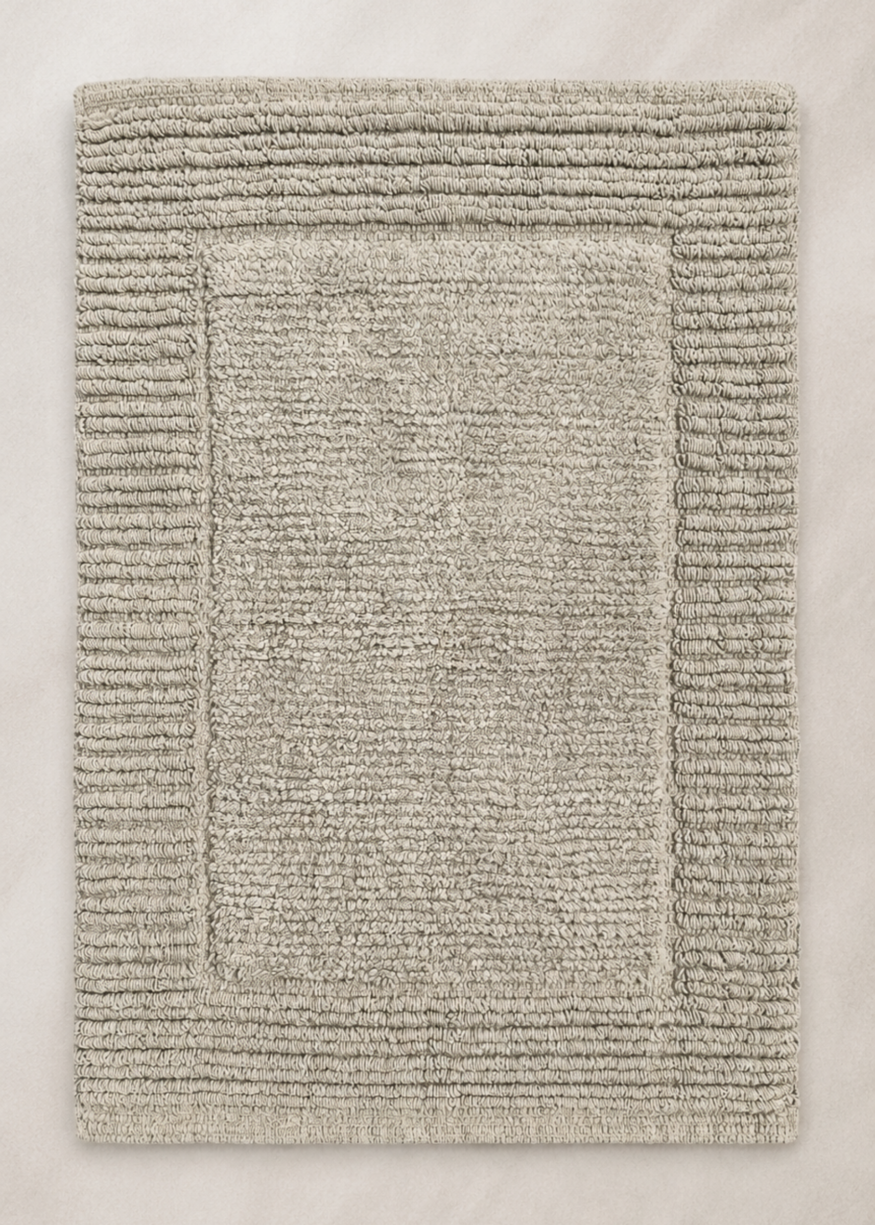 Mysa Anti Slip - Woven - Cotton Bath Mat - Beige - 60 x 40cm