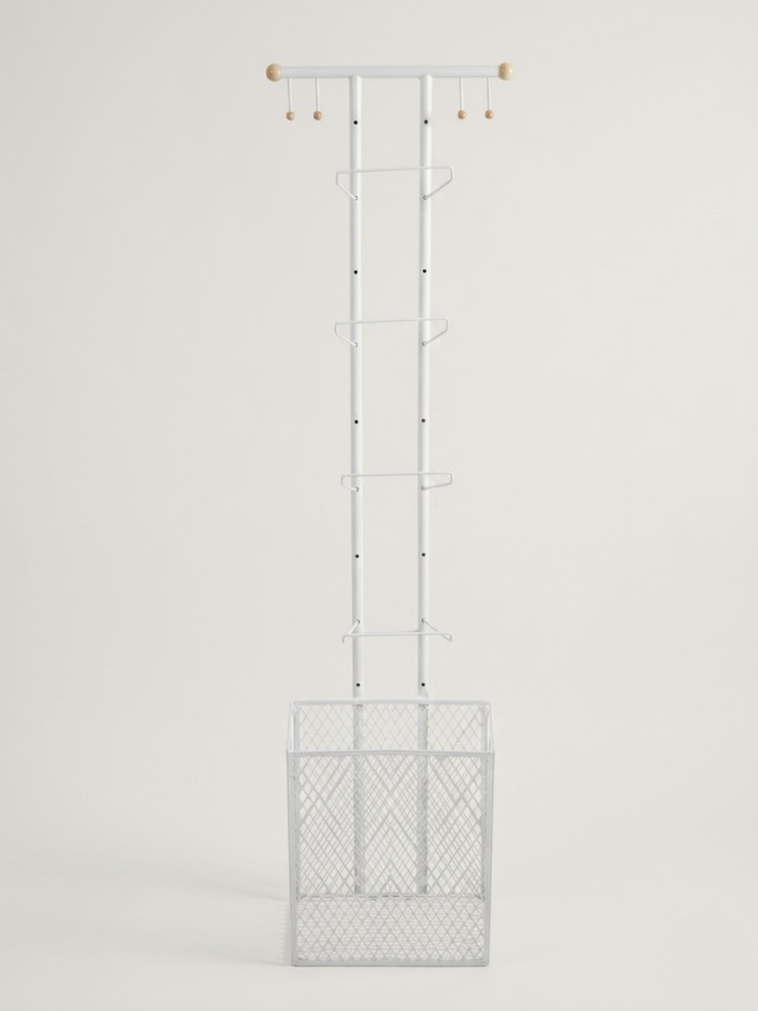 Multifunction Ball Storage Rack - White