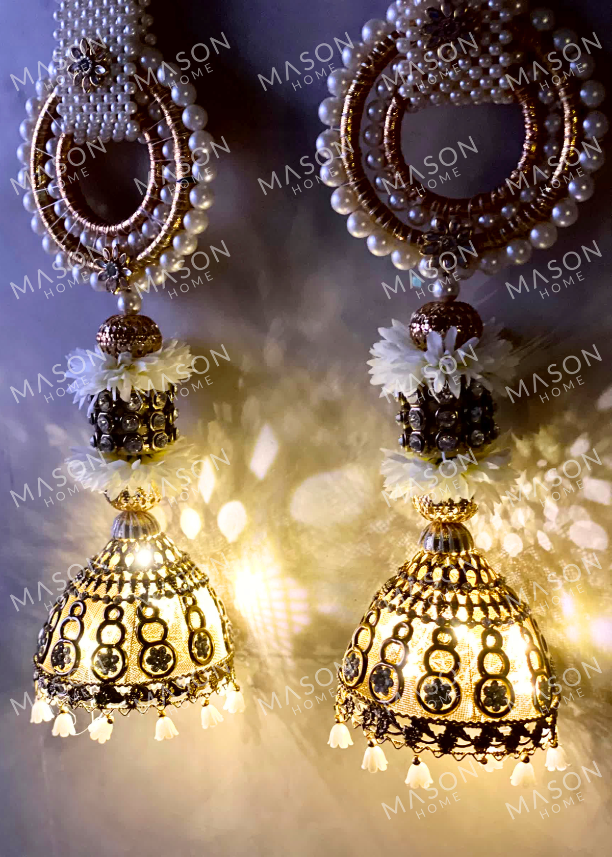 Festive Swarna Pearl Hanging - Set of 2