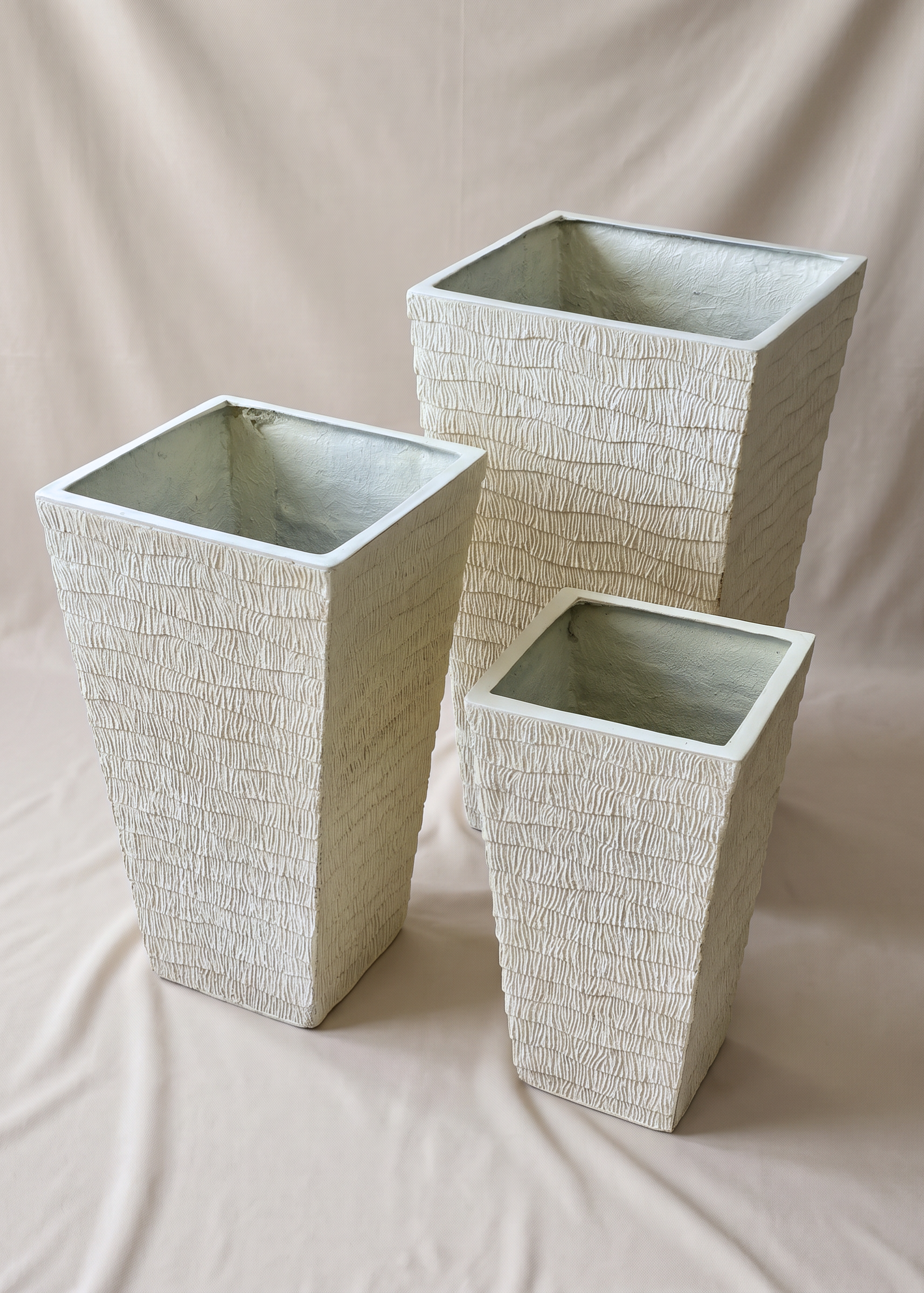 Carved Planters - Ivory