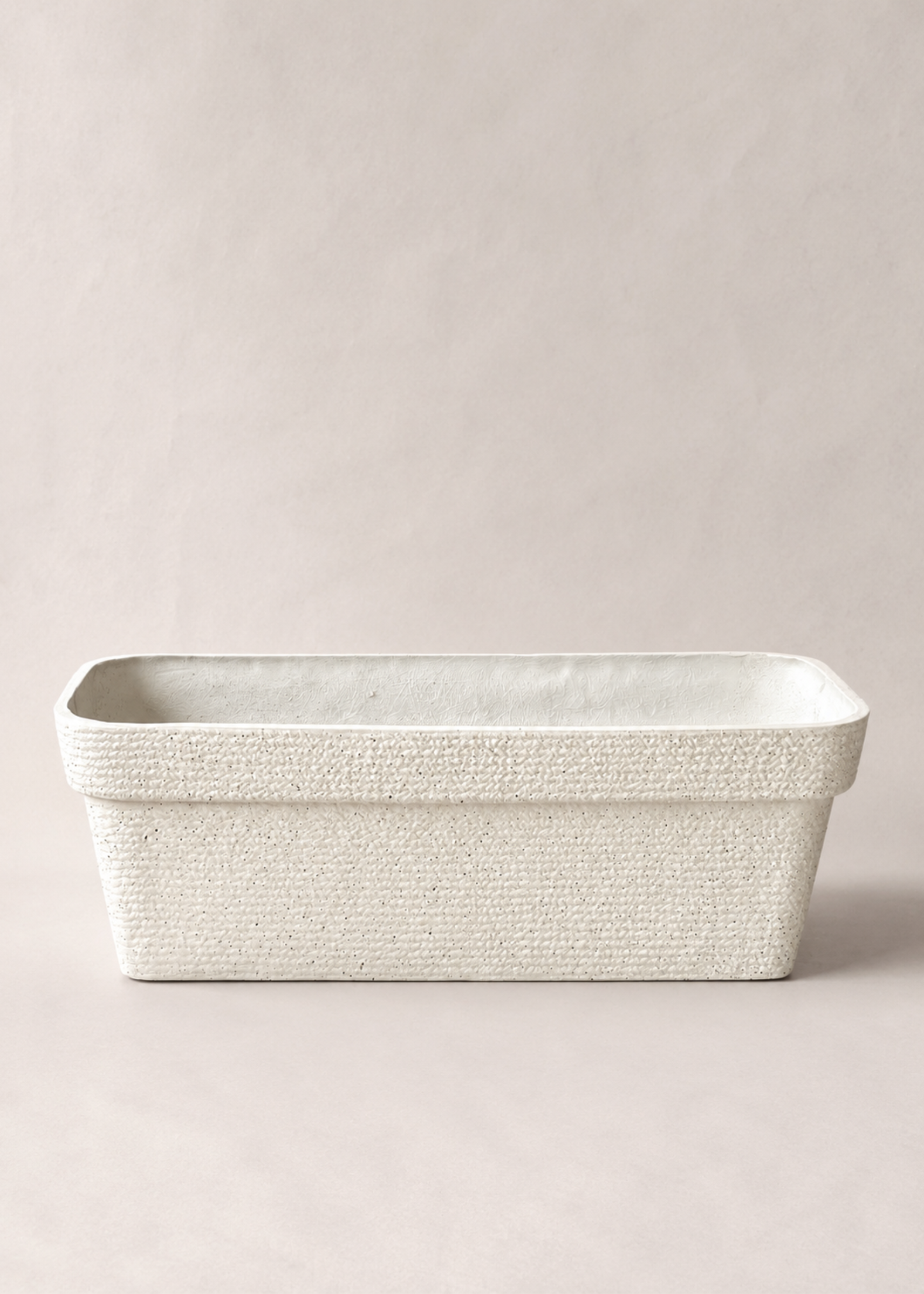 Cavon Rectangle Planters - Ivory