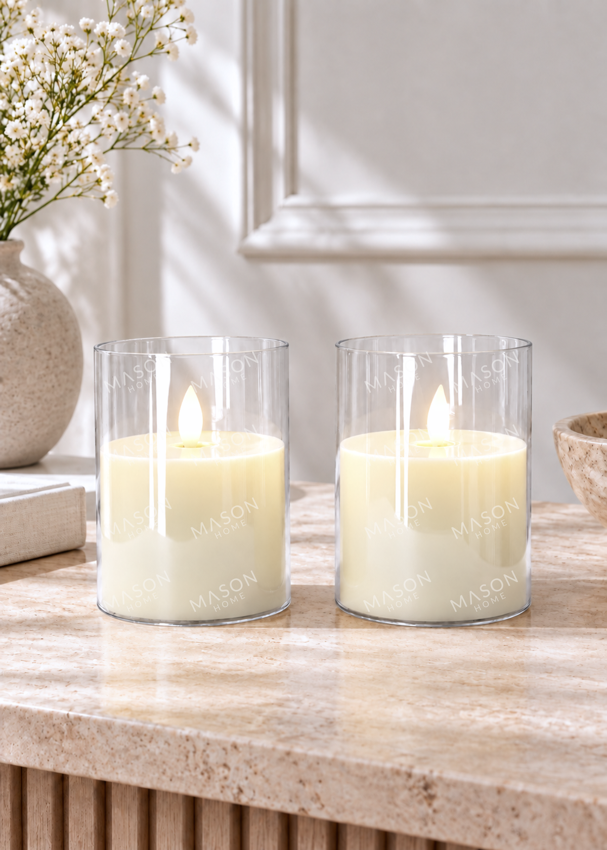 Glow LED Candle - Small (Set 2)