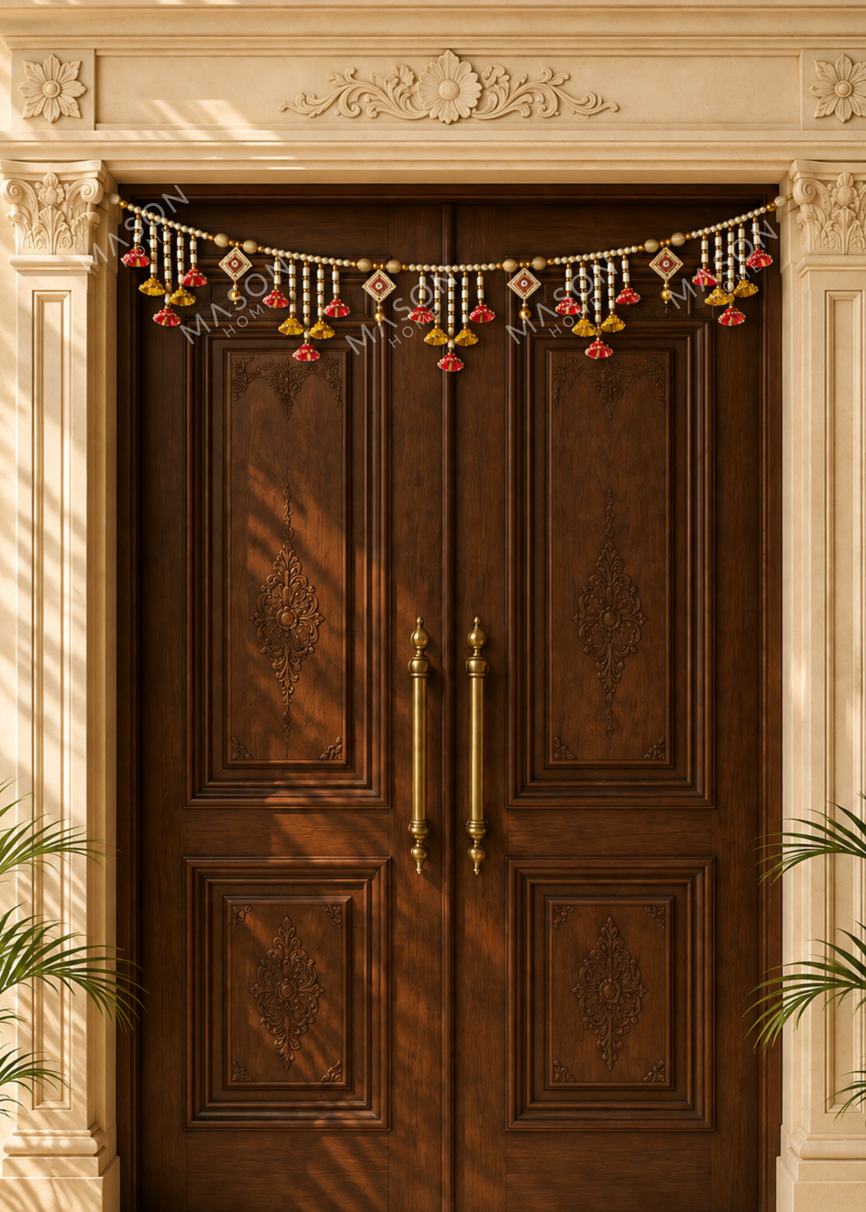Festive Pink Yellow Toran