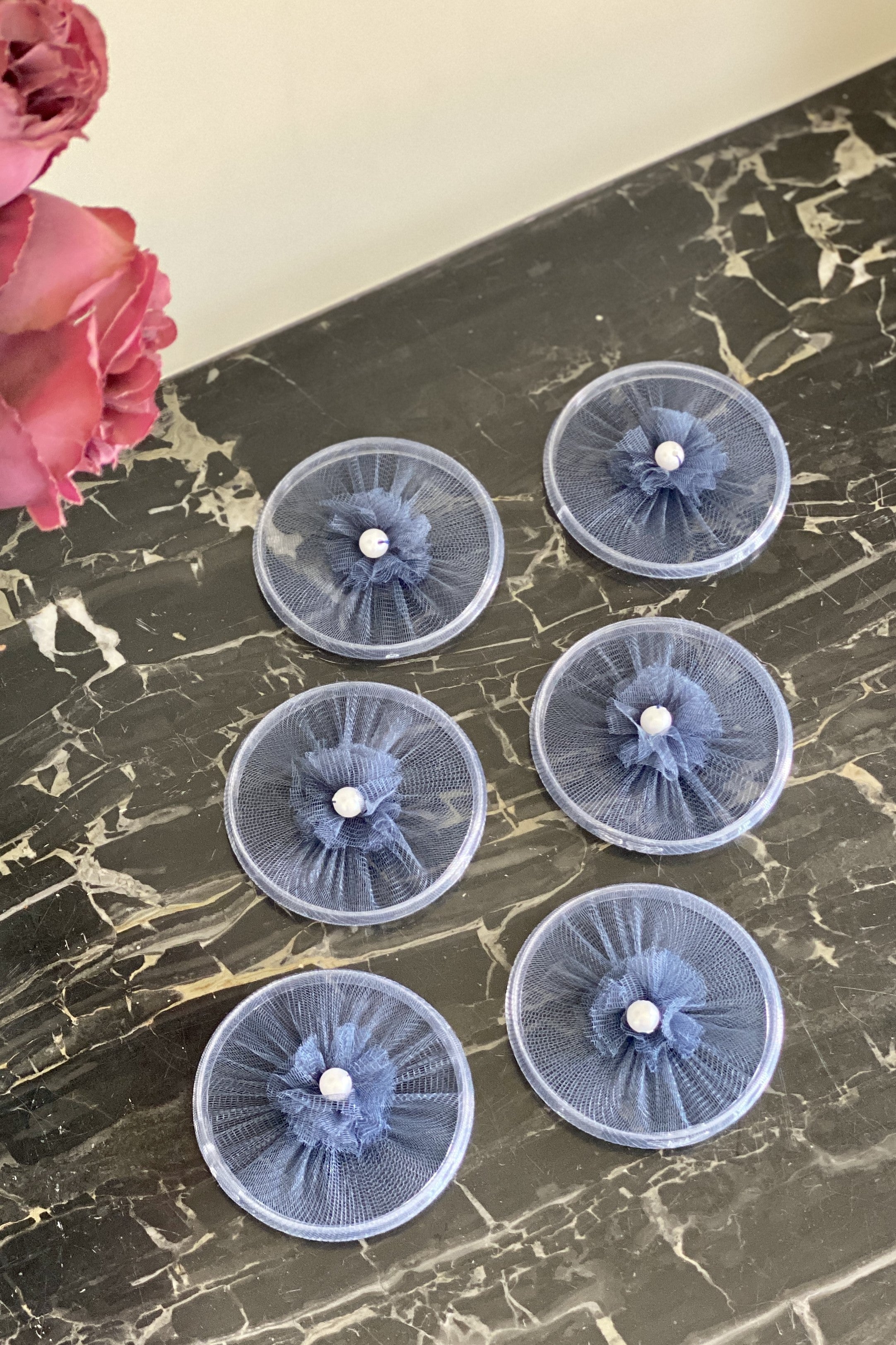 Indigo Mesh Glass Cover - (Set Of 6)