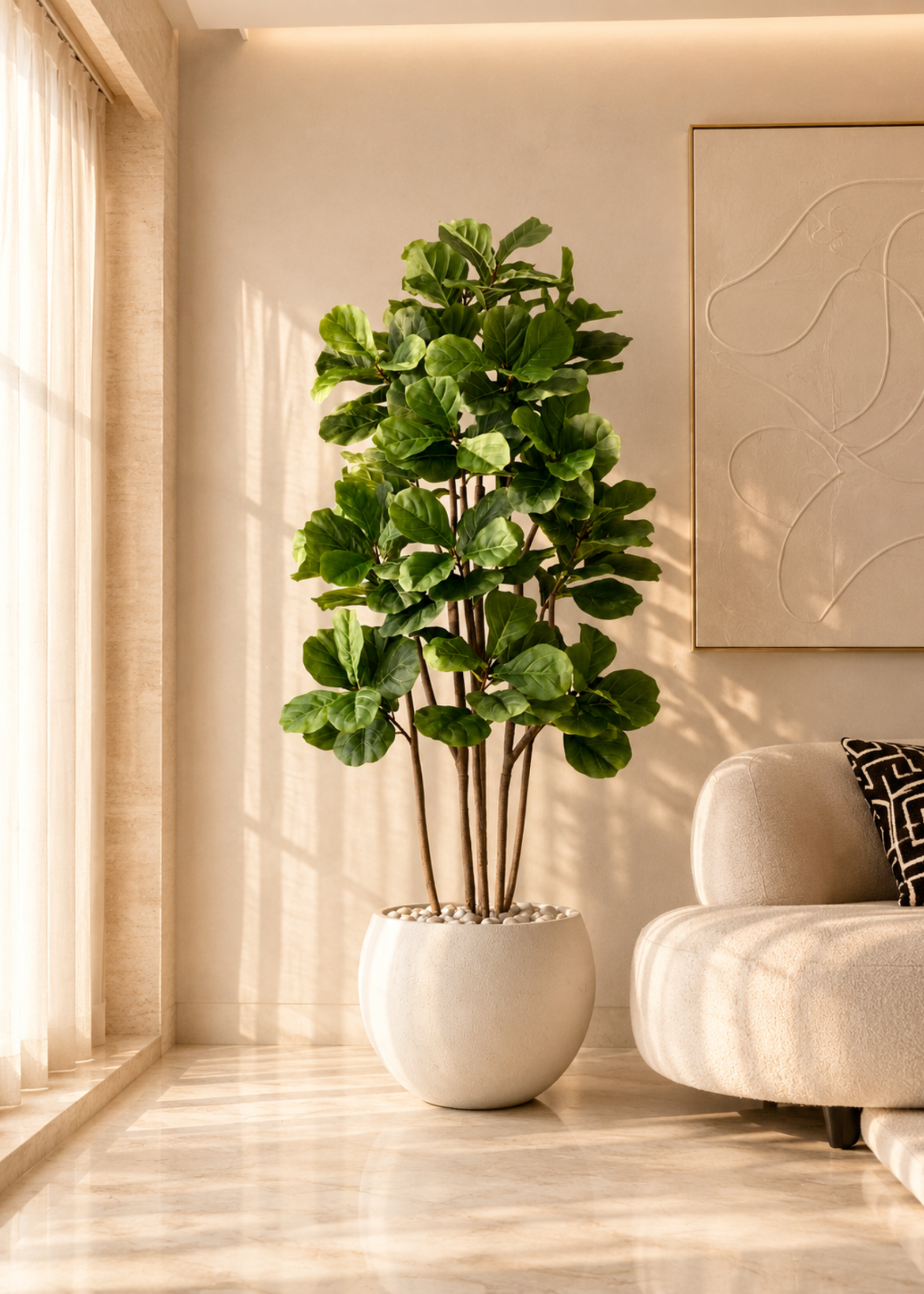 Artificial Fiddle Leaf Fig Plant - 6 Feet