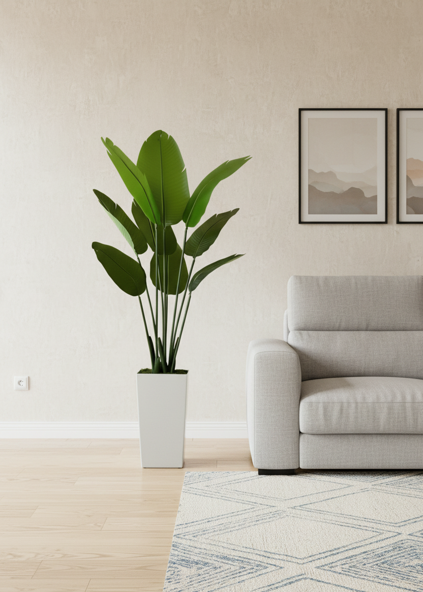 Artificial Emerald Palm Plant + Pot - 5 Feet