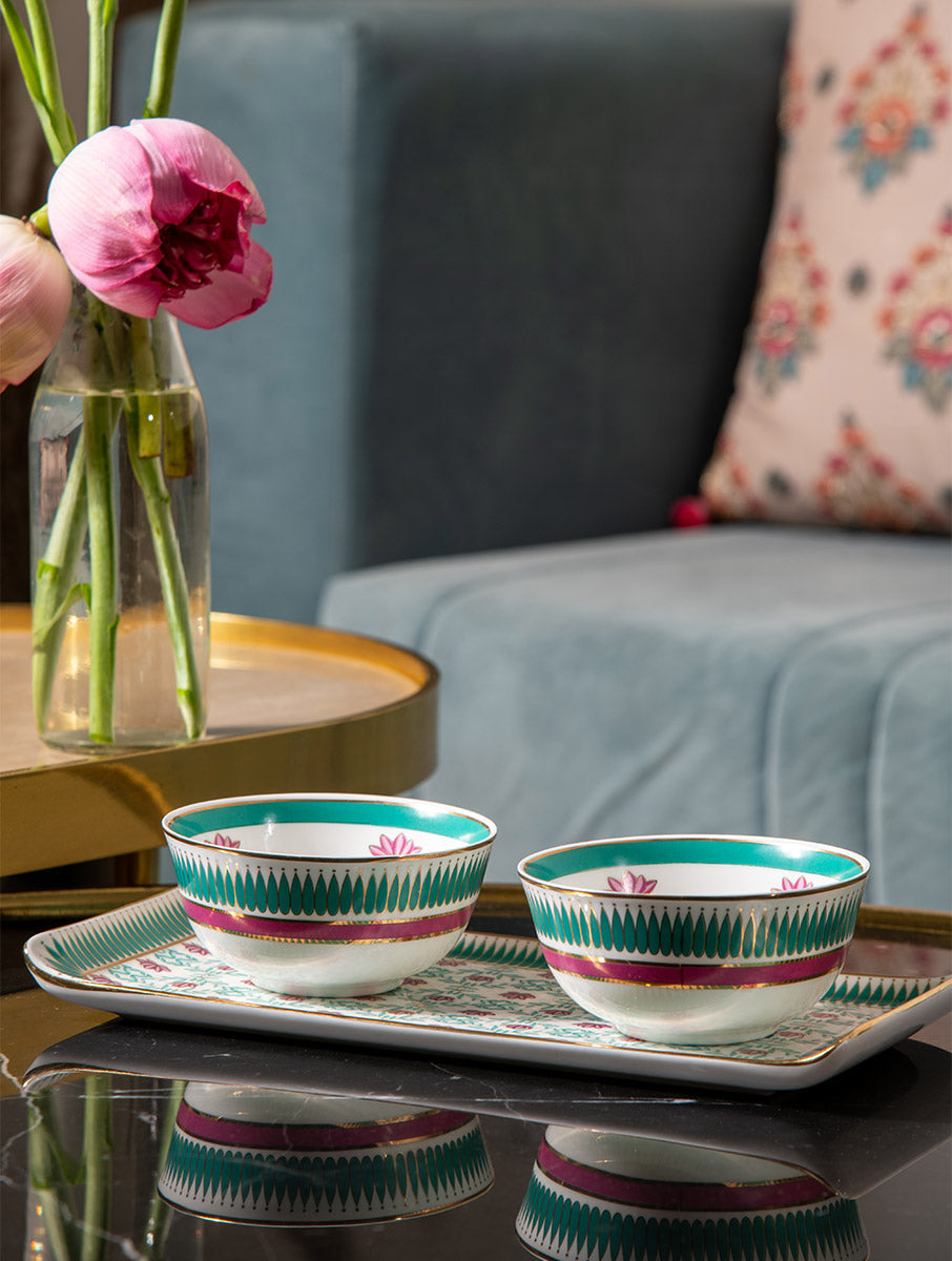 Kanwal Bowls & Platter Serveware Set - Set of 3