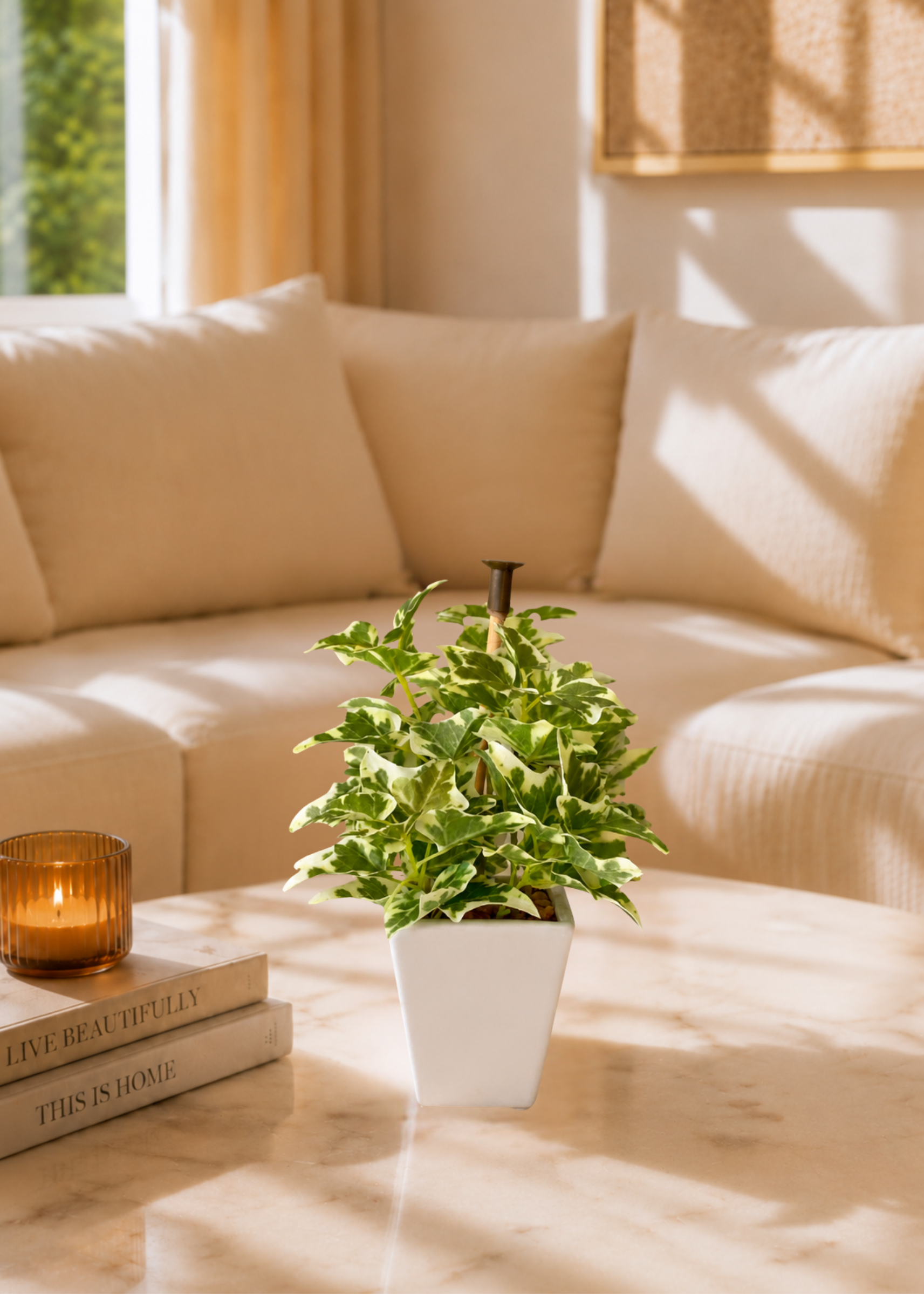 Artificial Variegated Ivy Plant