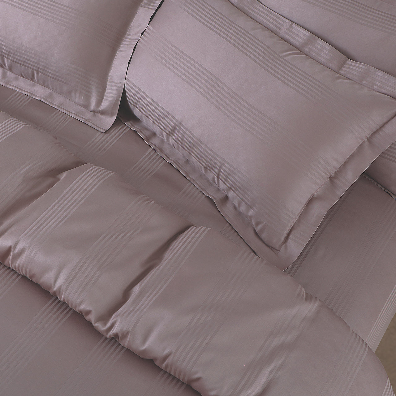 Turin Jacquard Wine Stripes Bedsheet