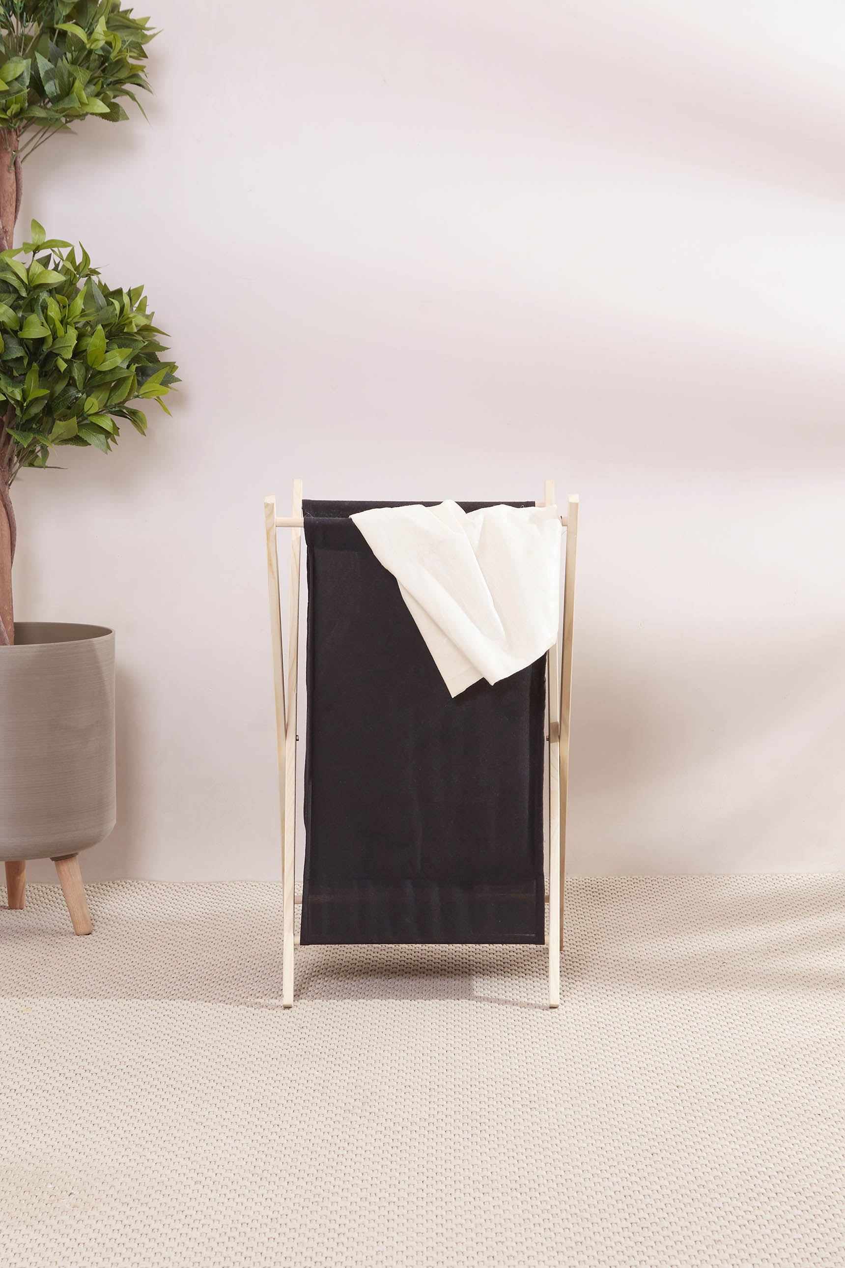 Ermina Foldable Laundry Basket - Black