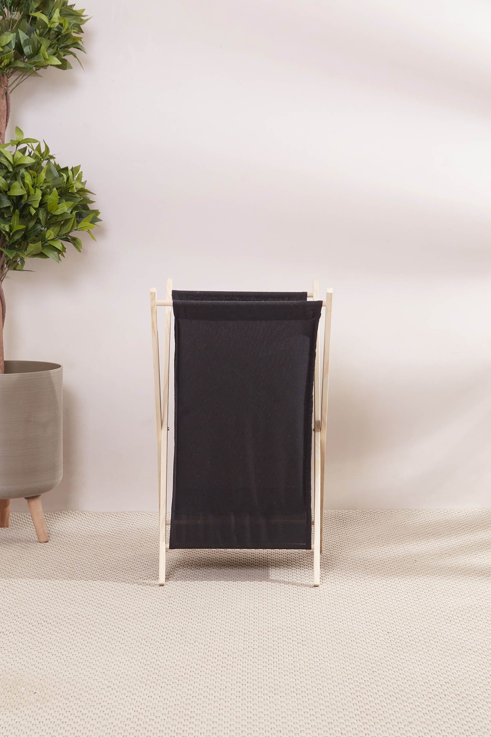 Ermina Foldable Laundry Basket - Black