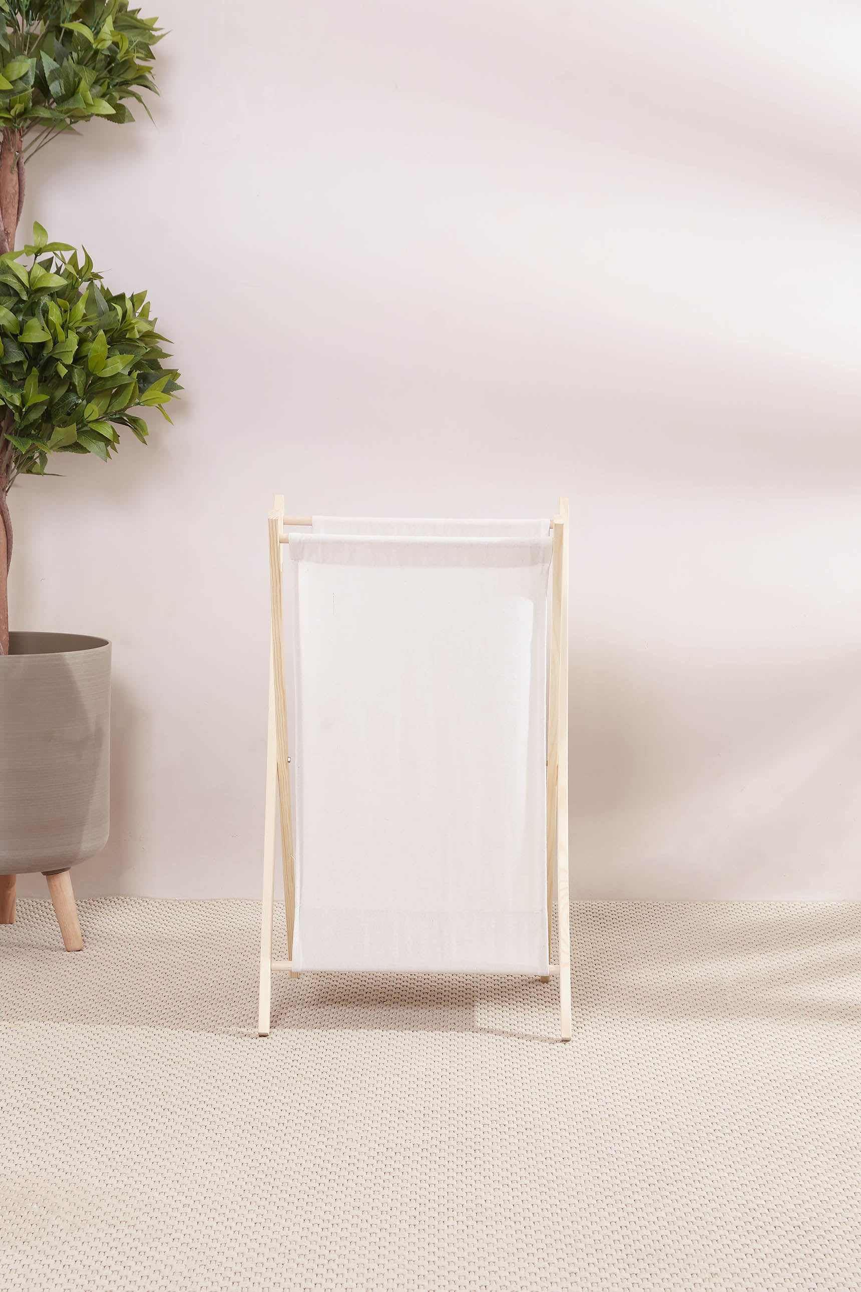 Ermina Foldable Laundry Basket - White