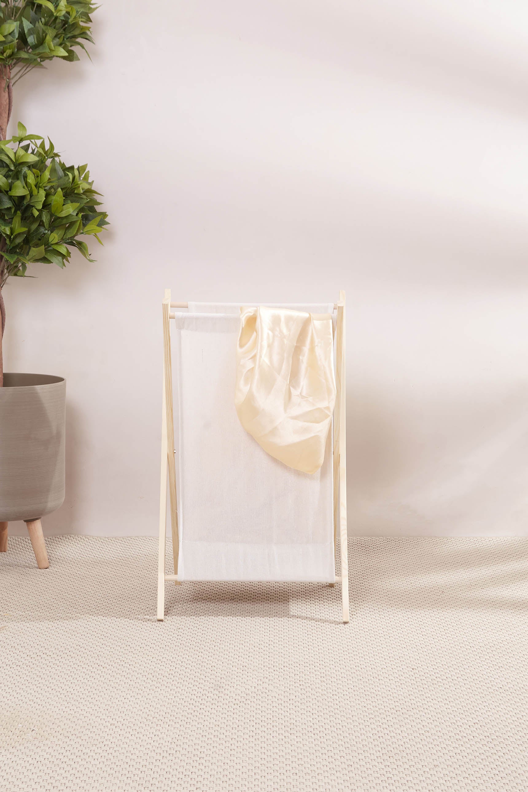 Ermina Foldable Laundry Basket - White