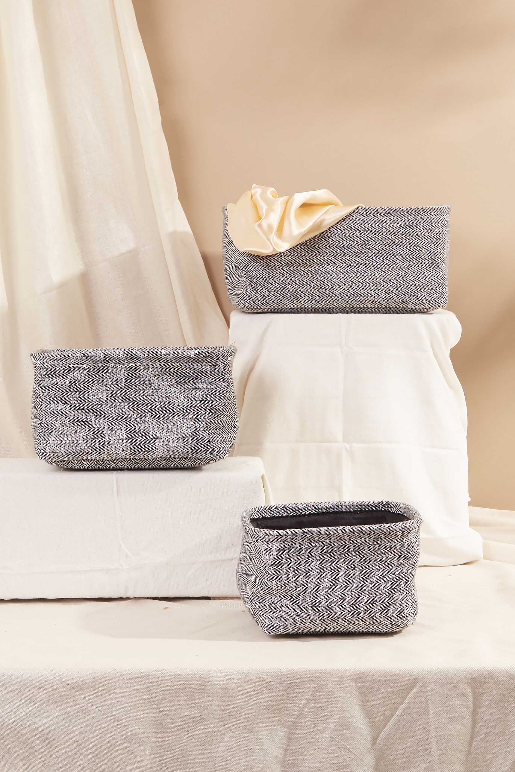 Grey Blend Basket - Set Of 3