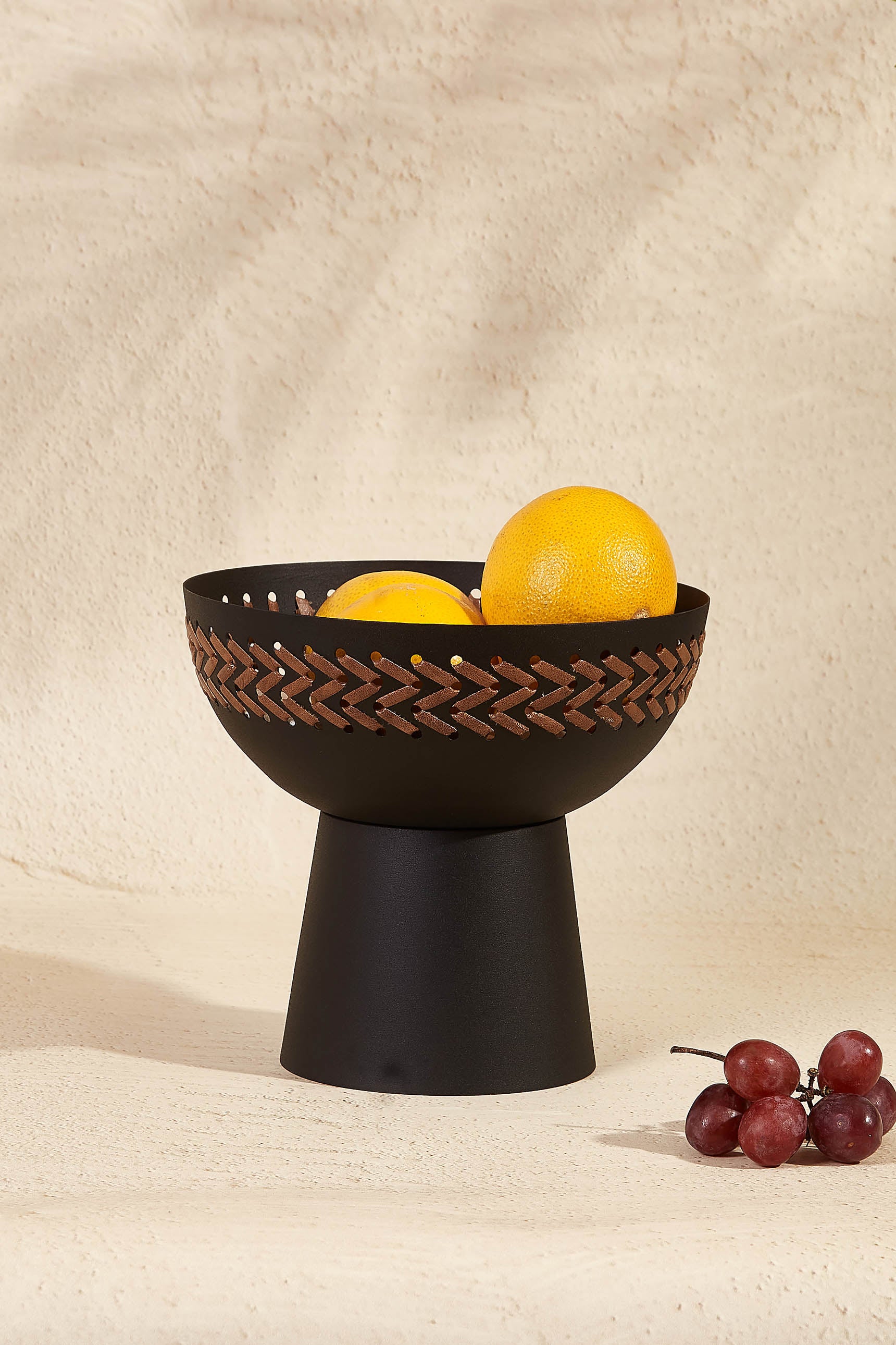 Sahara Charcoal Pedestal Bowl