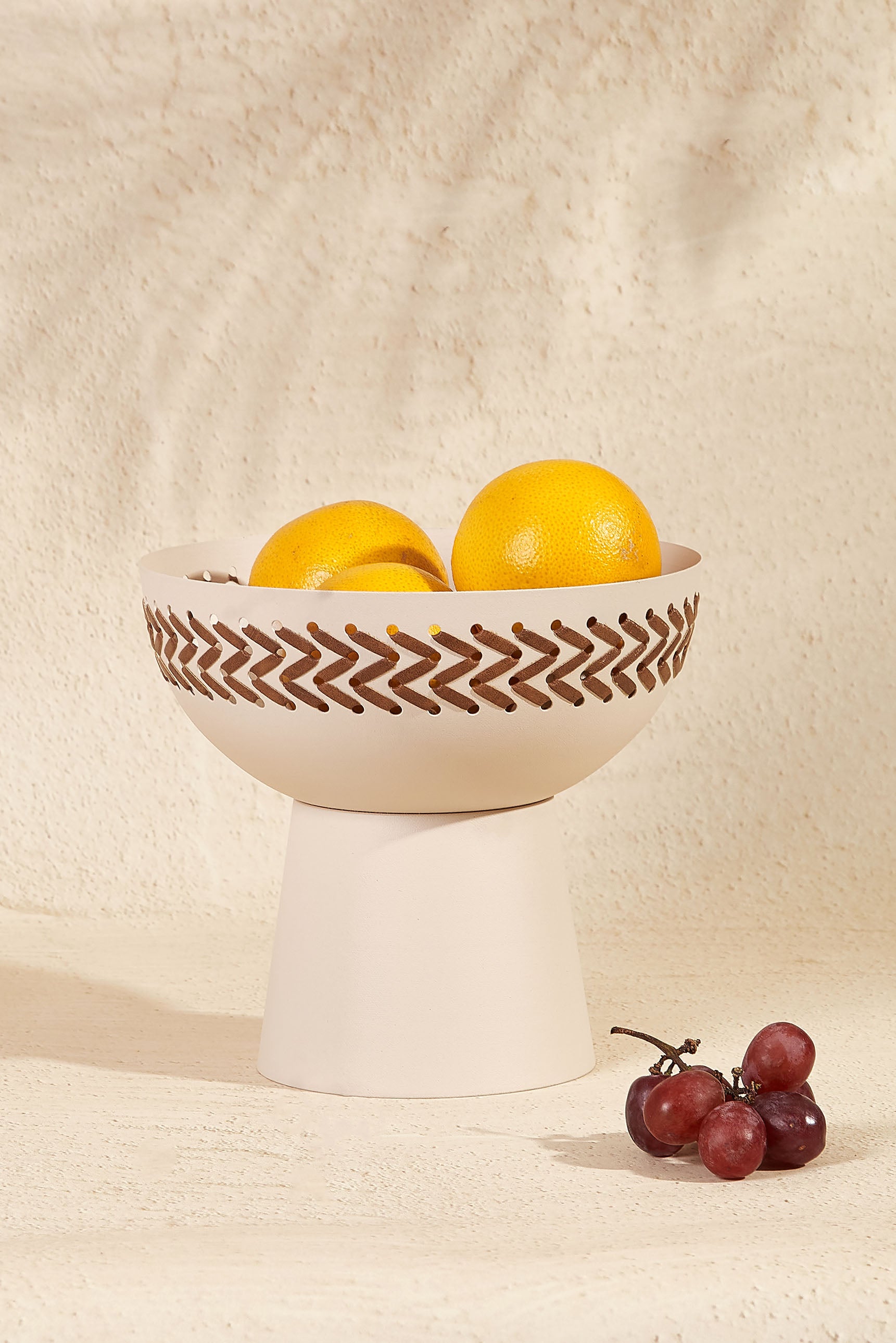 Sahara Ivory Pedestal Bowl
