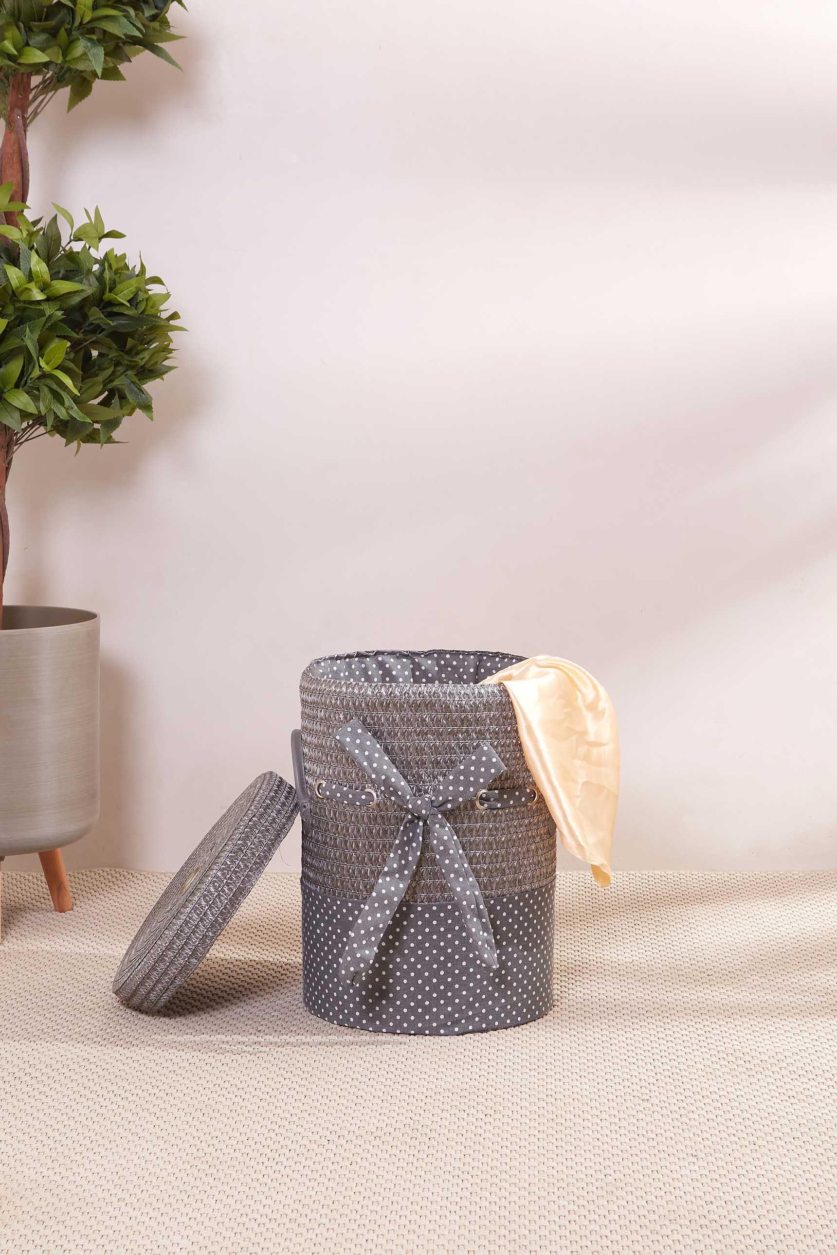 Chevonne Grey Laundry Basket - Medium (Only for Mumbai)