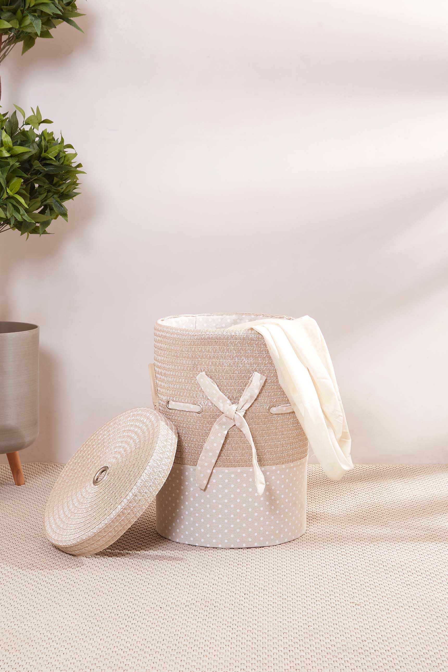 Chevonne Beige Laundry Basket - XL (Only for Mumbai)