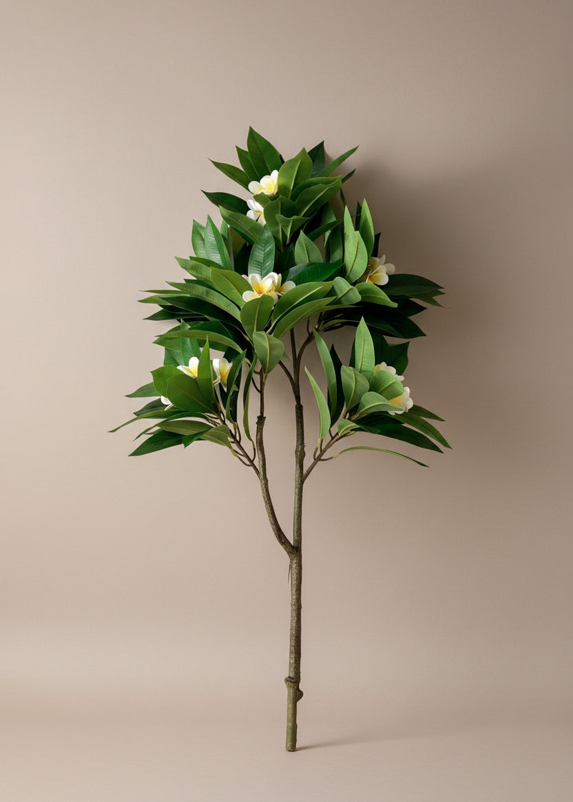 Artificial Frangipani Bloom Plant - 4 Feet