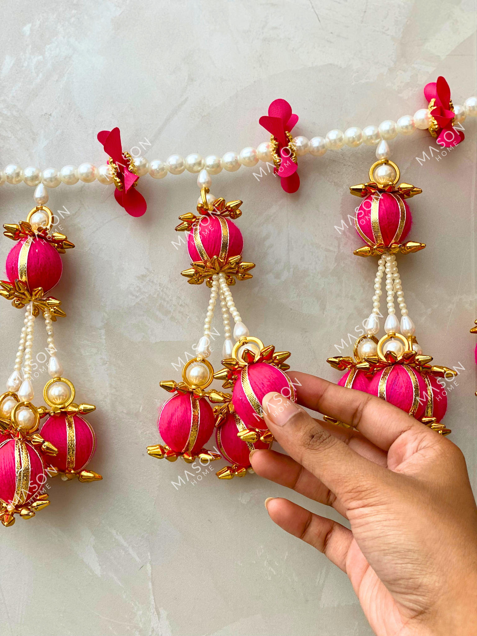 Pink Bauble Festive Toran