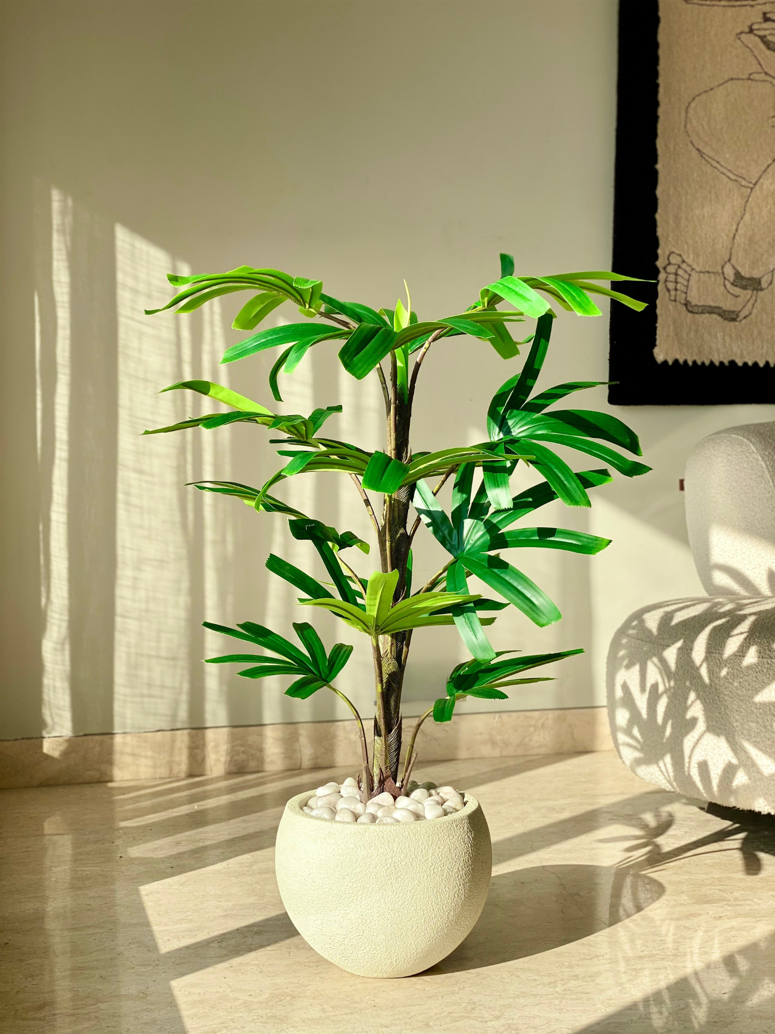 Artificial Rhapis Palm Plant - 4 Feet