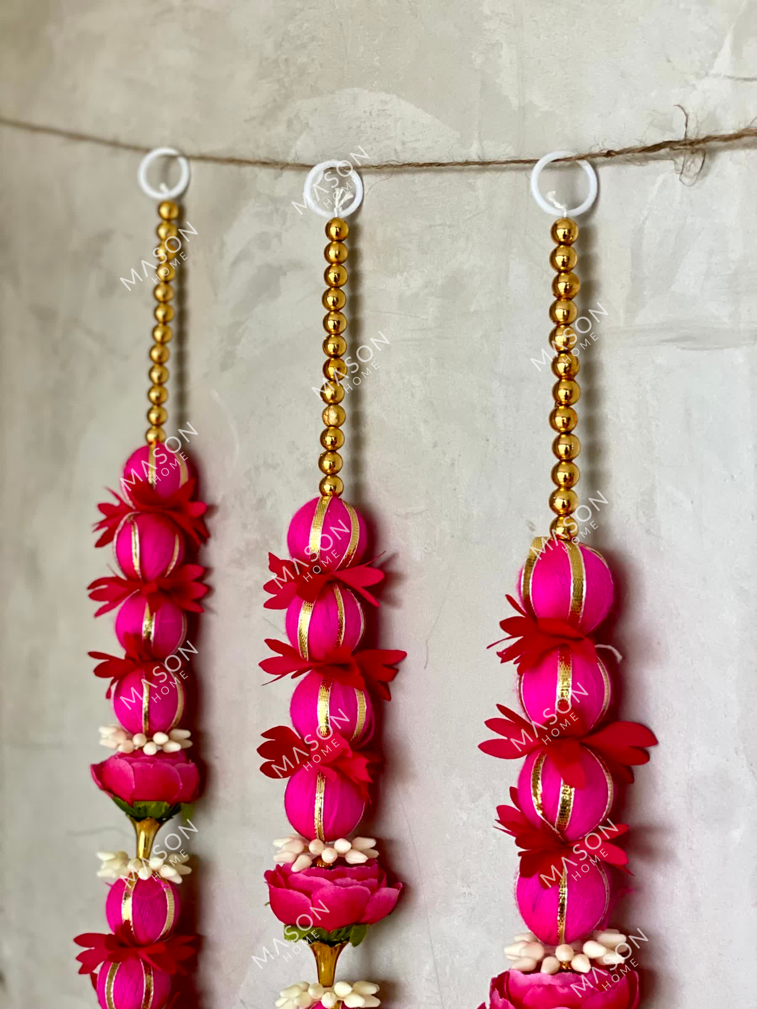 Festive Meher Bloom Latkan - Pink (Set of 2)
