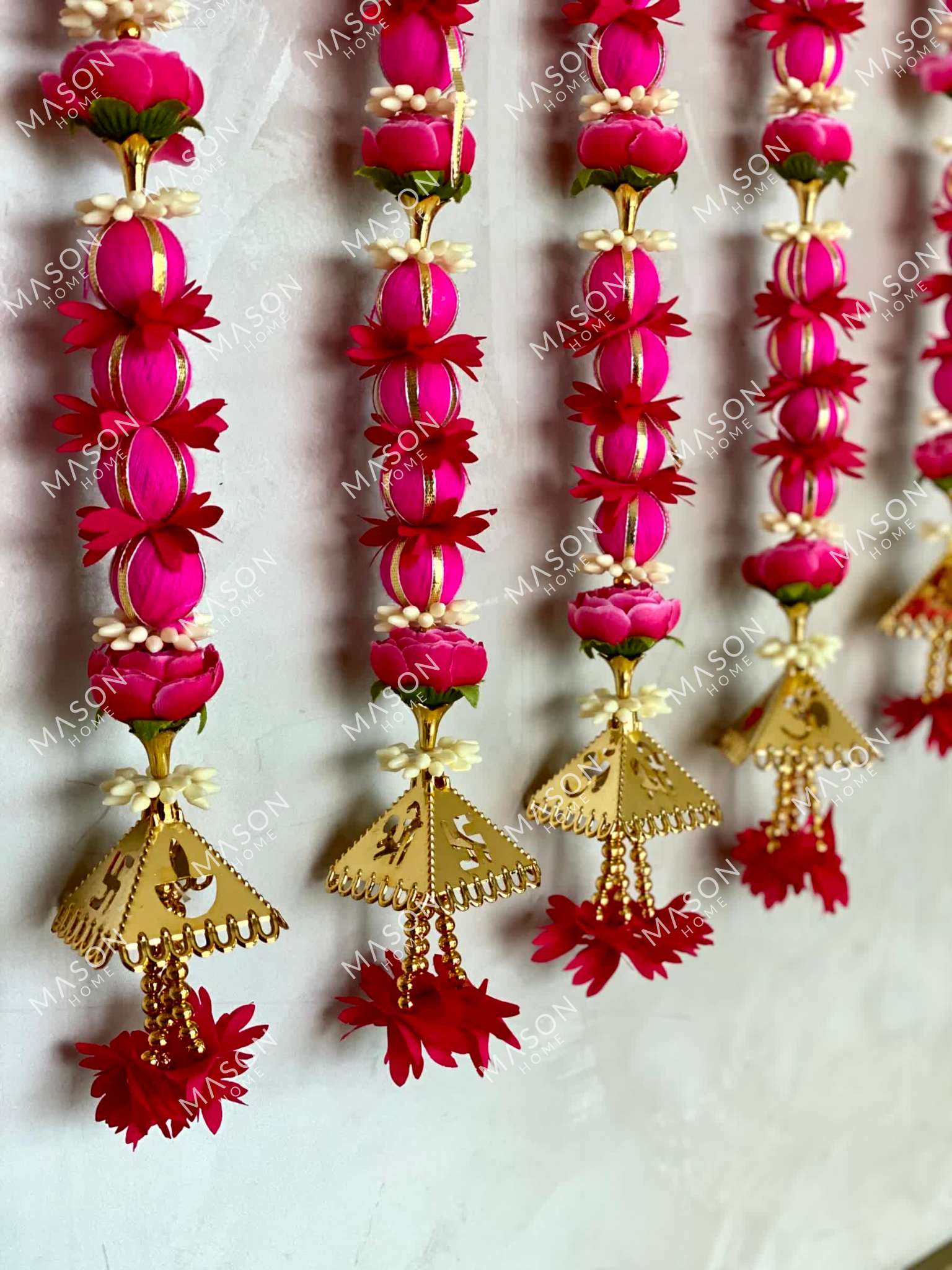 Festive Meher Bloom Latkan - Pink (Set of 2)