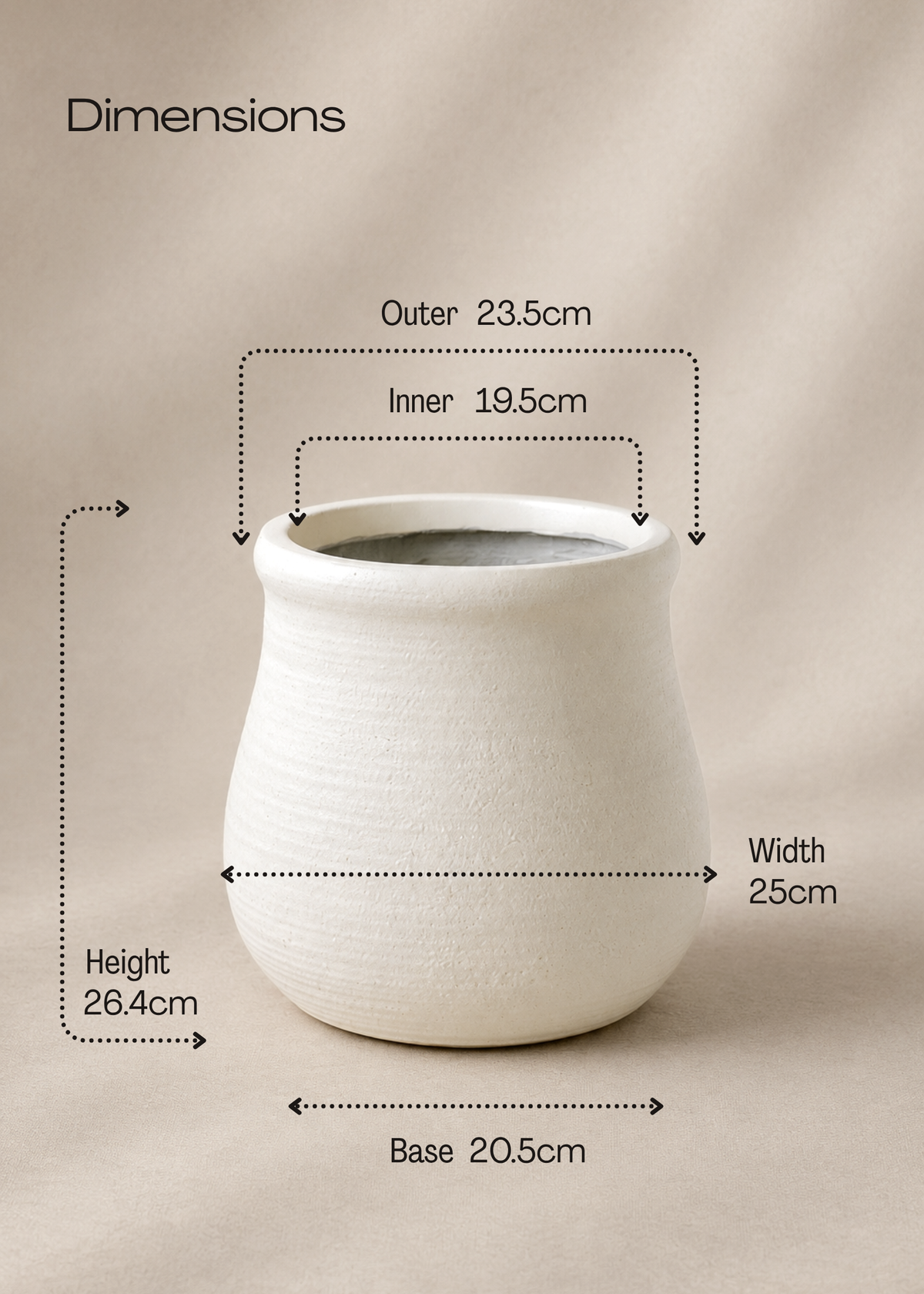 Garden Muse Planters - Ivory