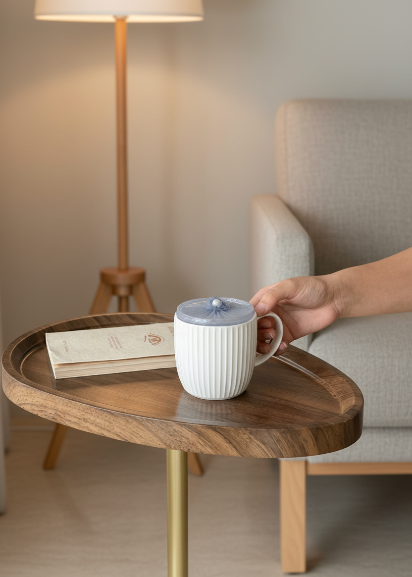 Grey Mesh Glass Cover - (Set Of 6)