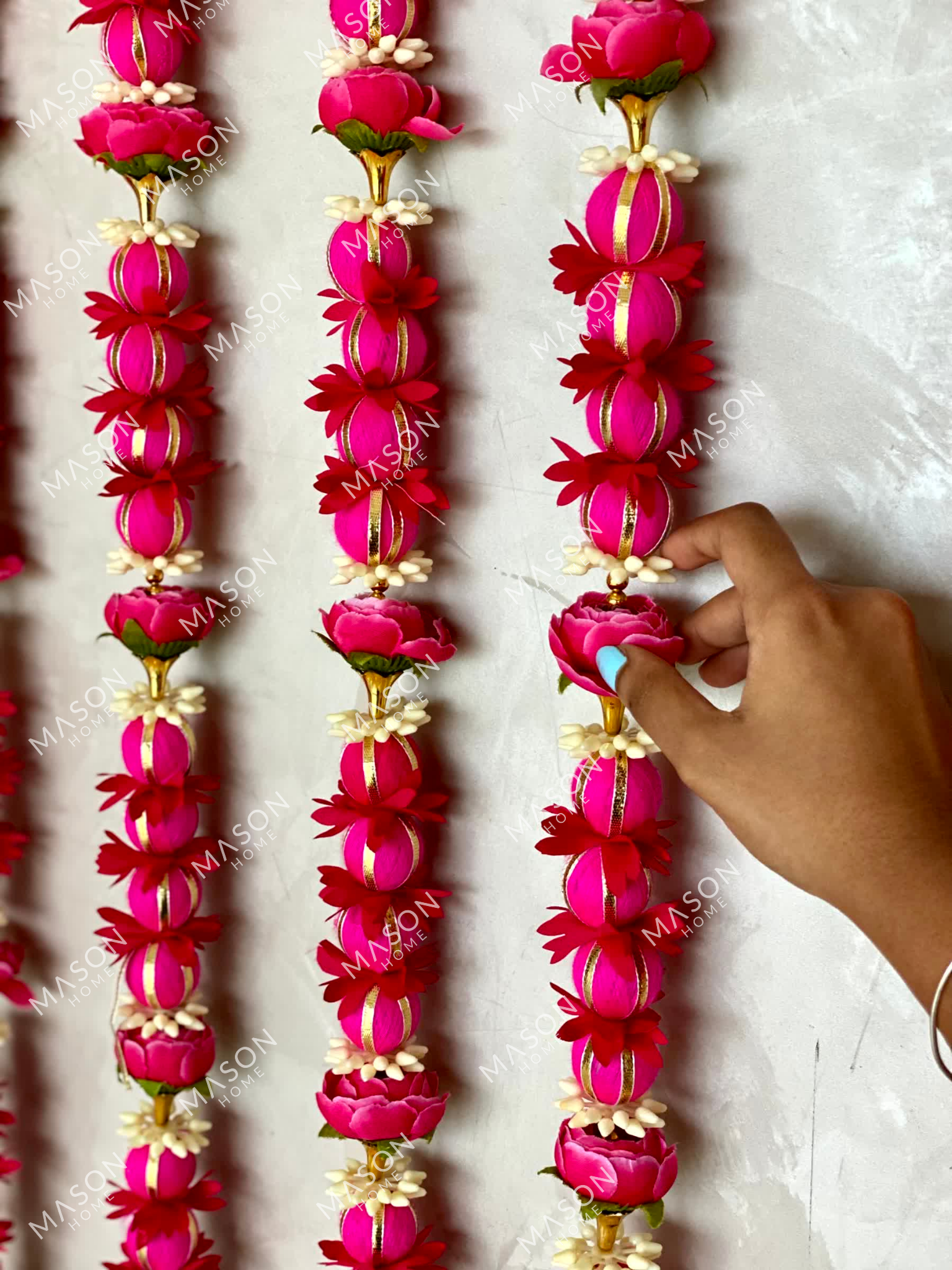 Festive Meher Bloom Latkan - Pink (Set of 2)