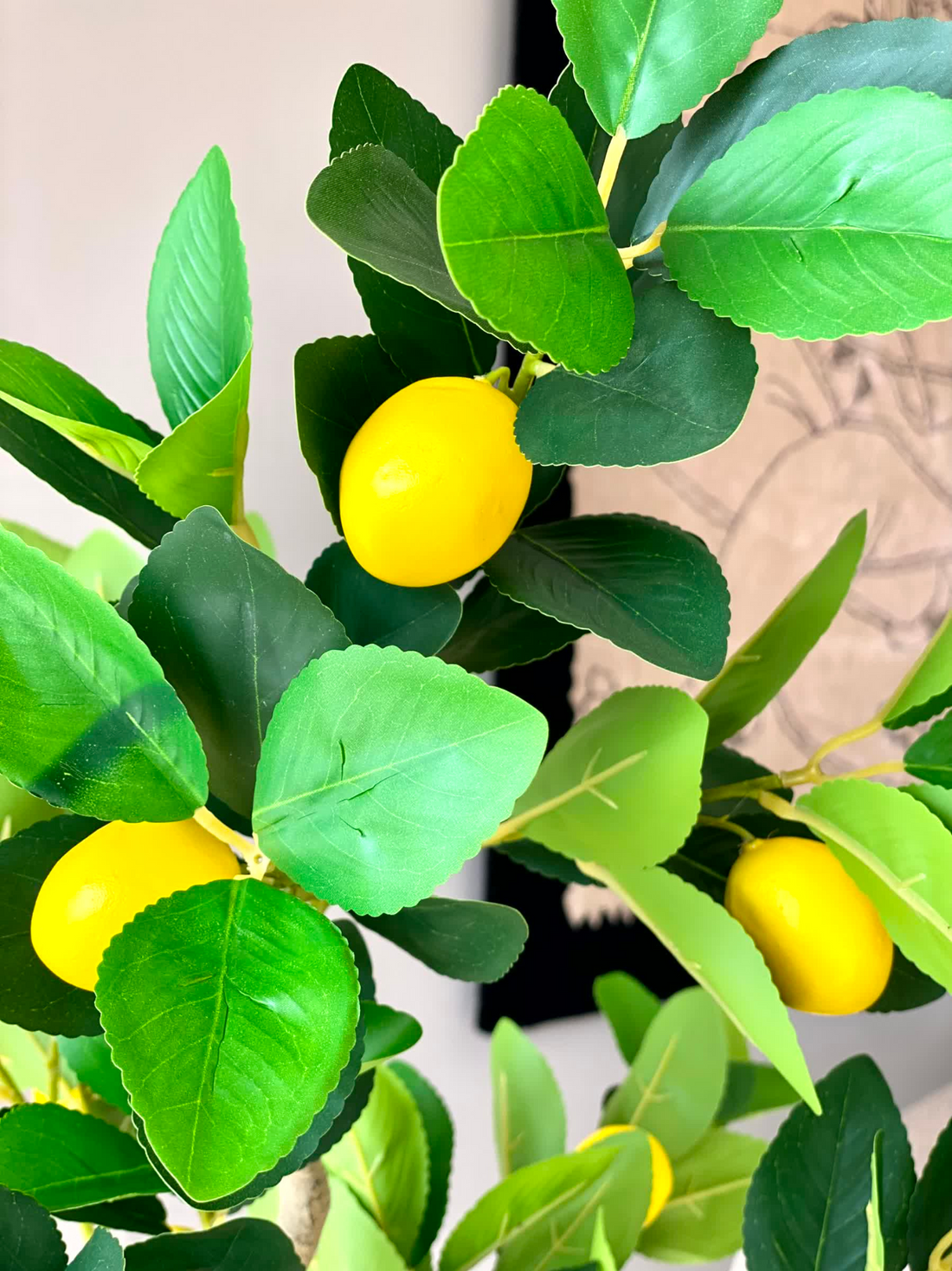 Artificial Tropical Lemon Plant - 3.5 Feet