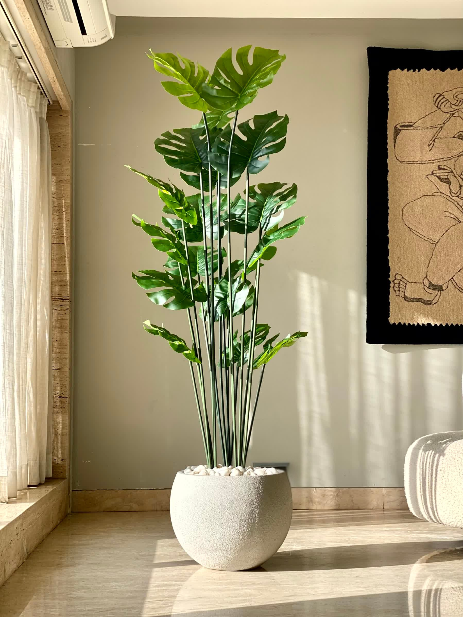 Artificial Lush Monstera Plant - 6 Feet