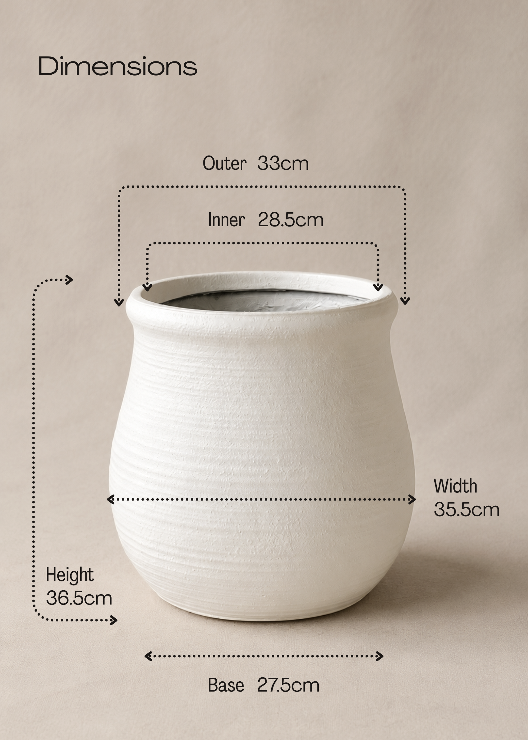 Garden Muse Planters - Ivory