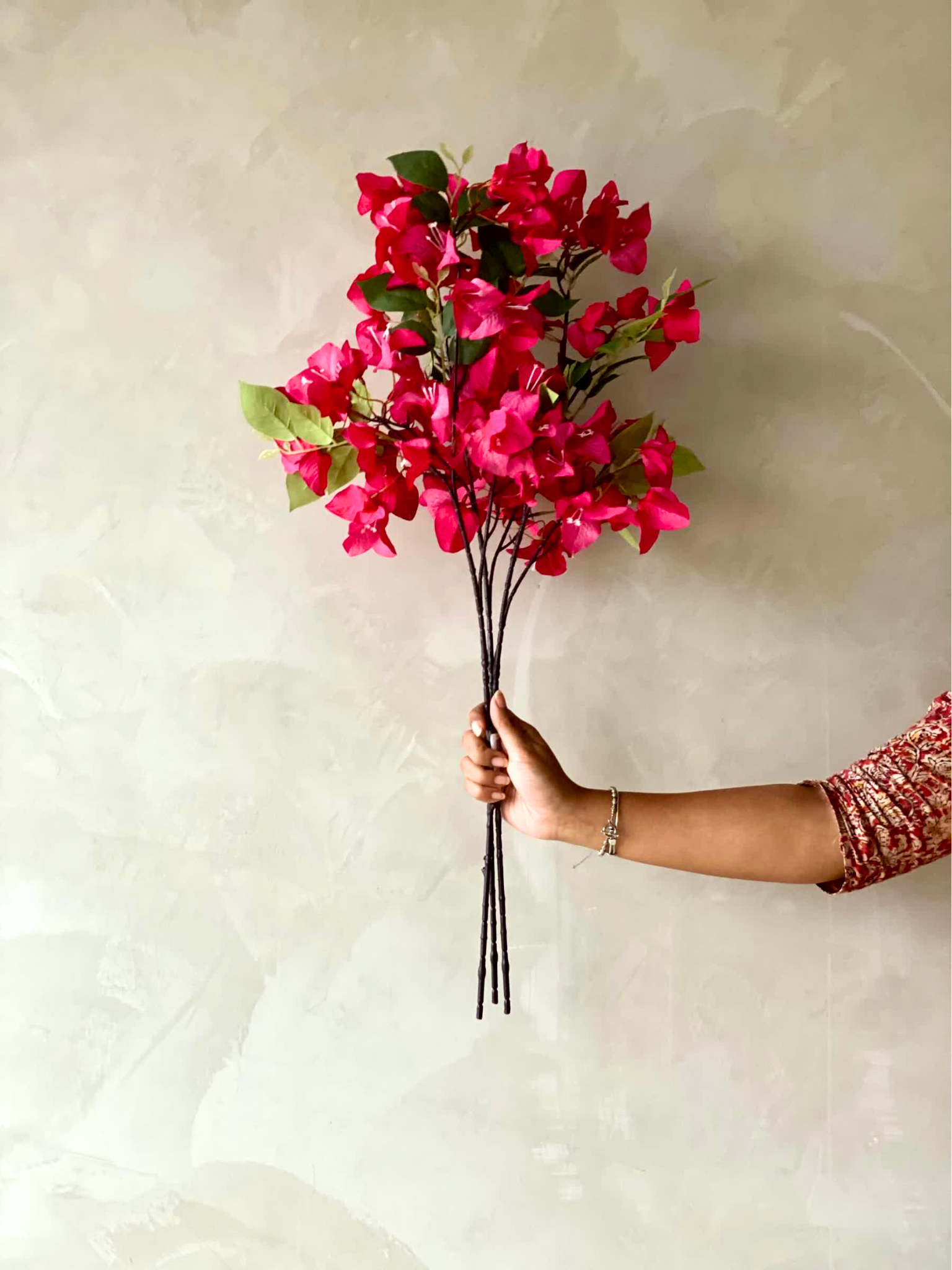 Artificial Bougainvillea Stem - Pink (Set of 3)