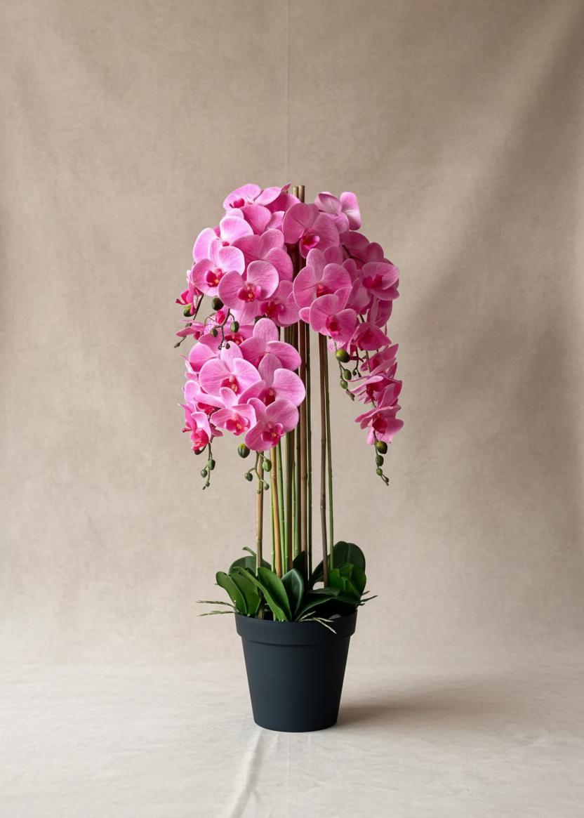 Artificial Pink Orchid Bloom Plant - 3 Feet