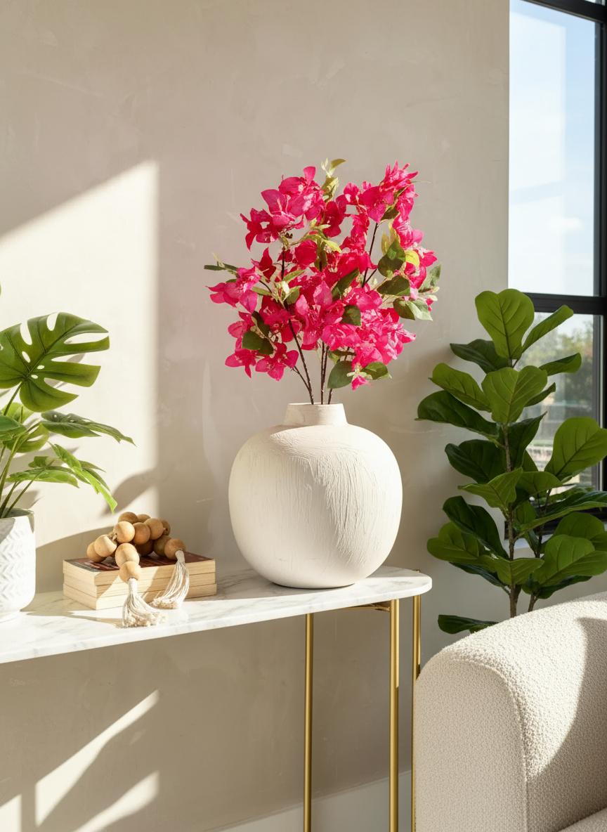 Artificial Bougainvillea Stem - Pink (Set of 3)