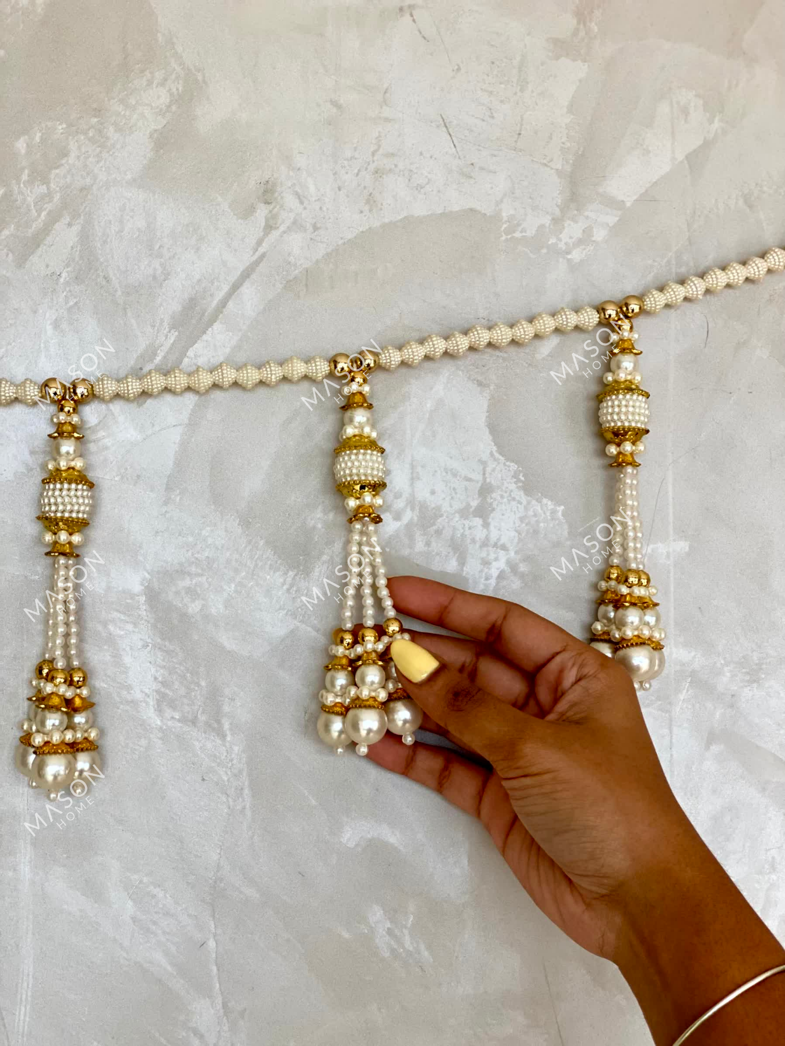 Festive Ivory Pearl Toran