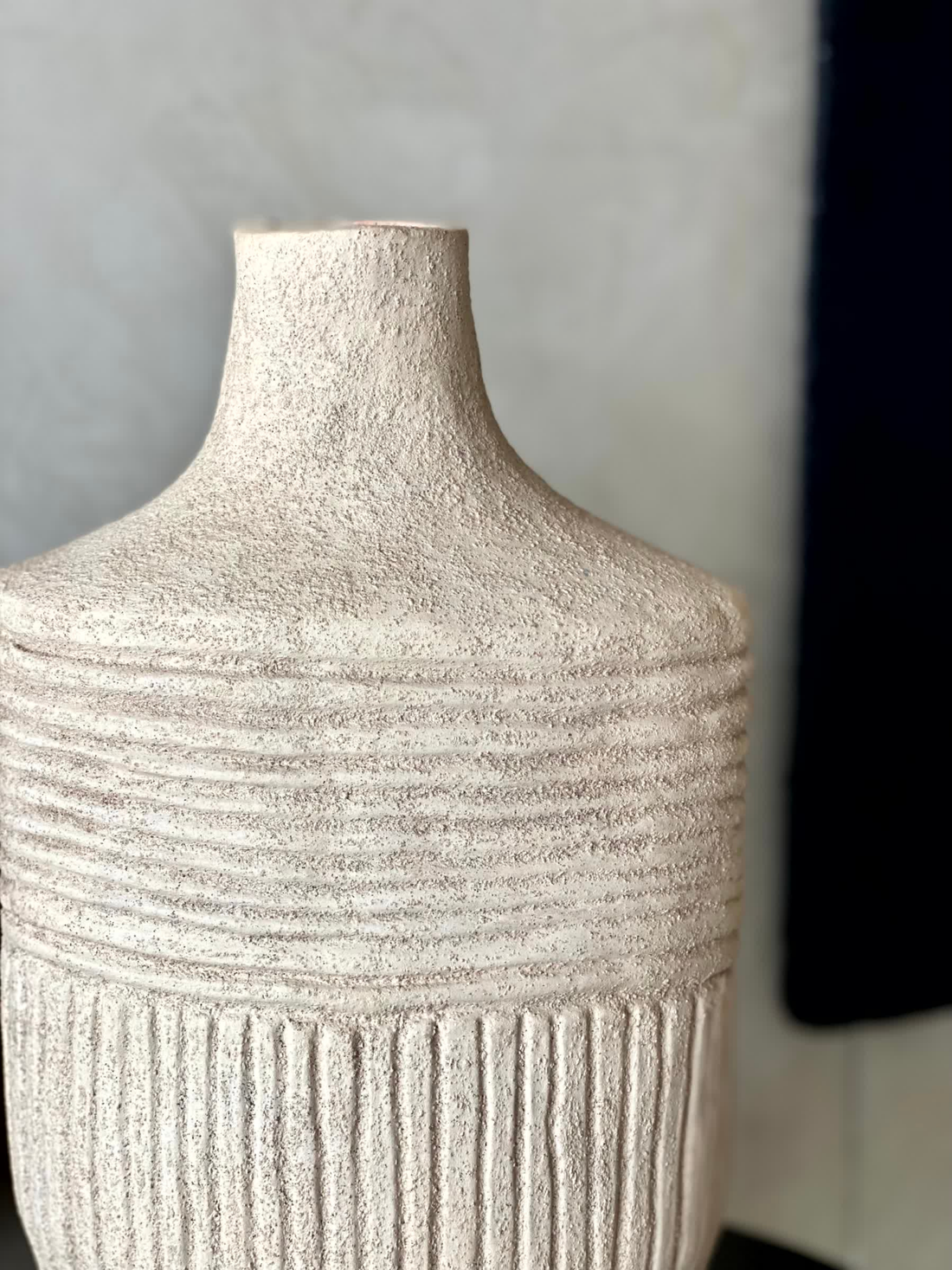 Terracotta Ripple Vase