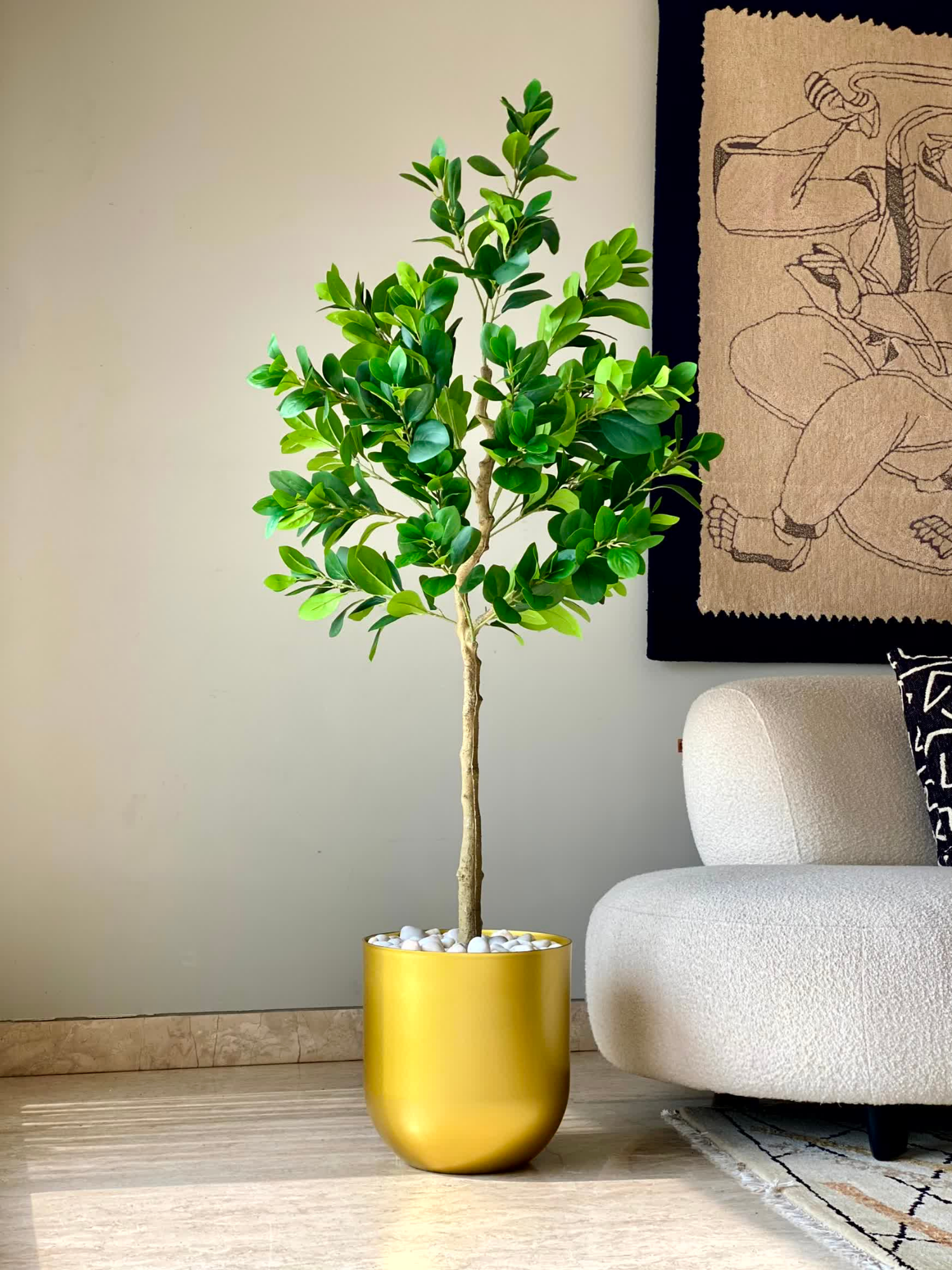 Artificial Serene Peperomia Plant  - 5 Feet