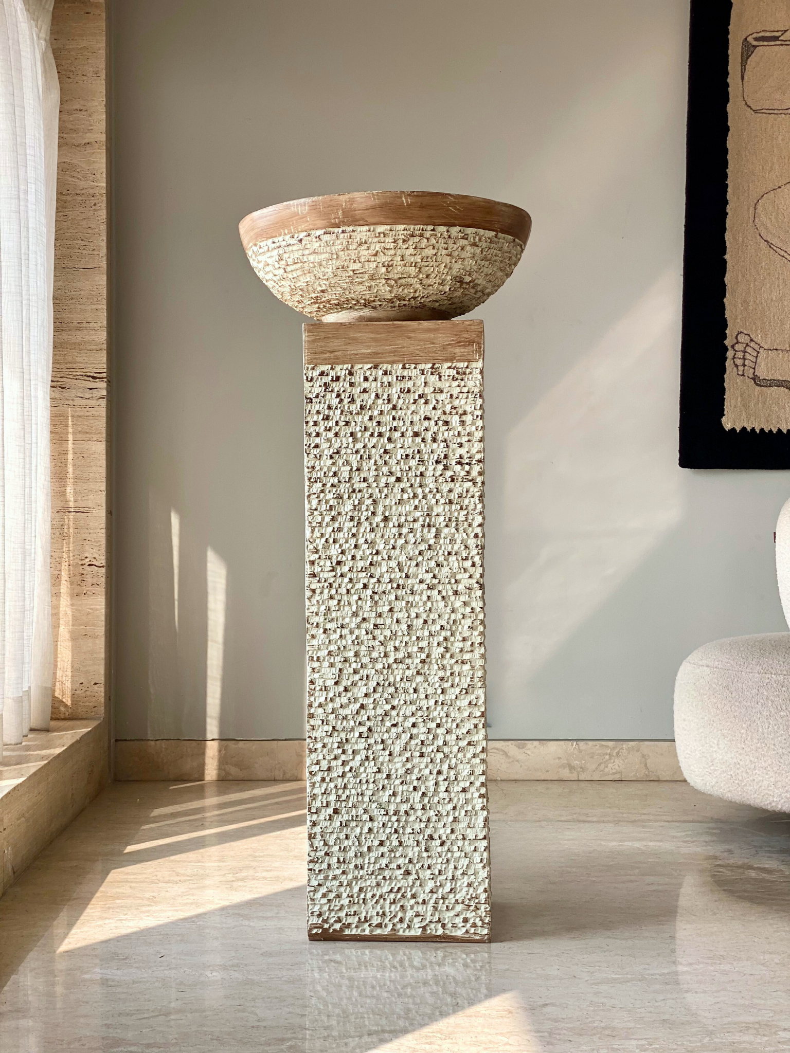 Masami Shaft Planter - Rustic Brown