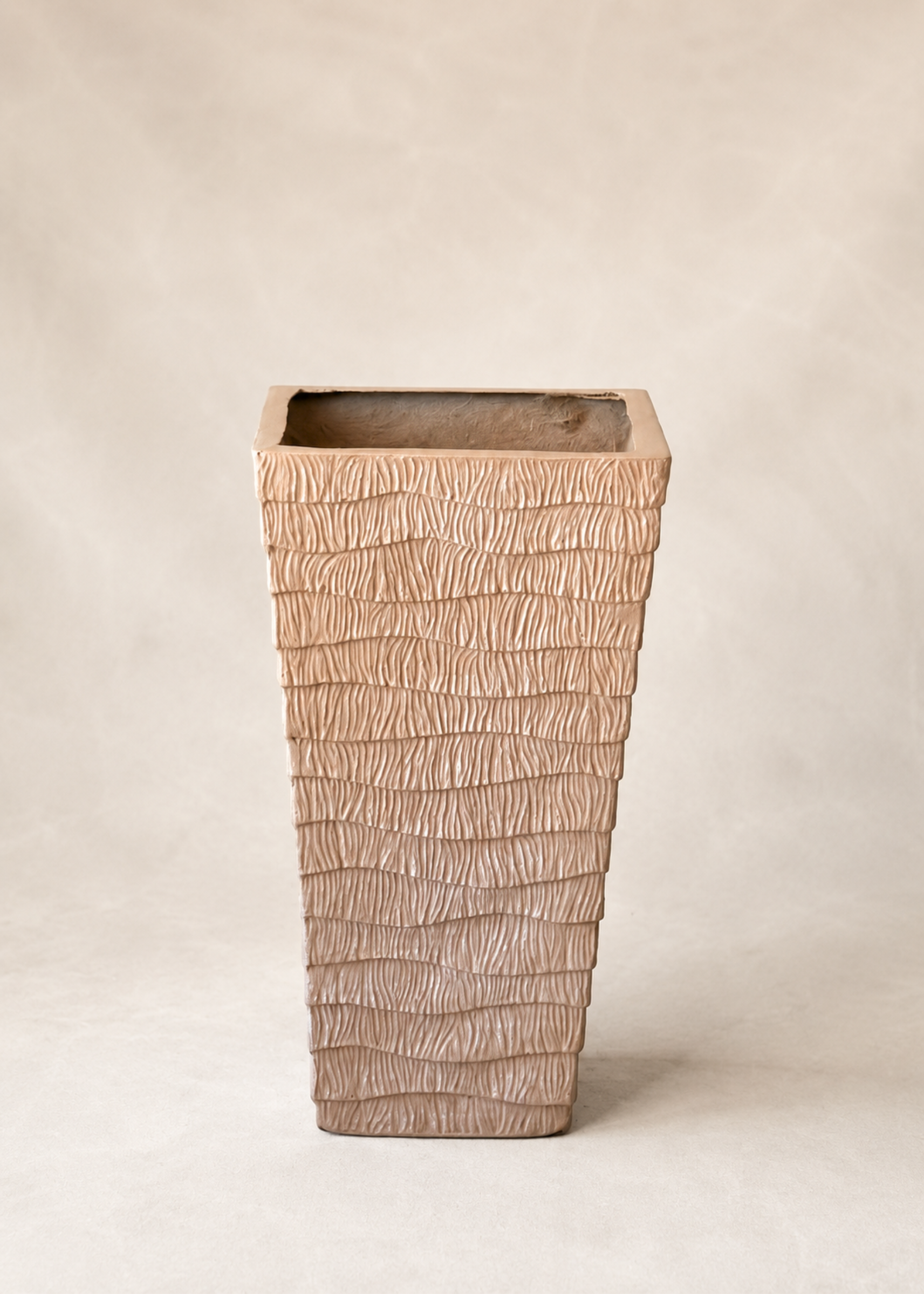 Carved Planters - Terracota Beige